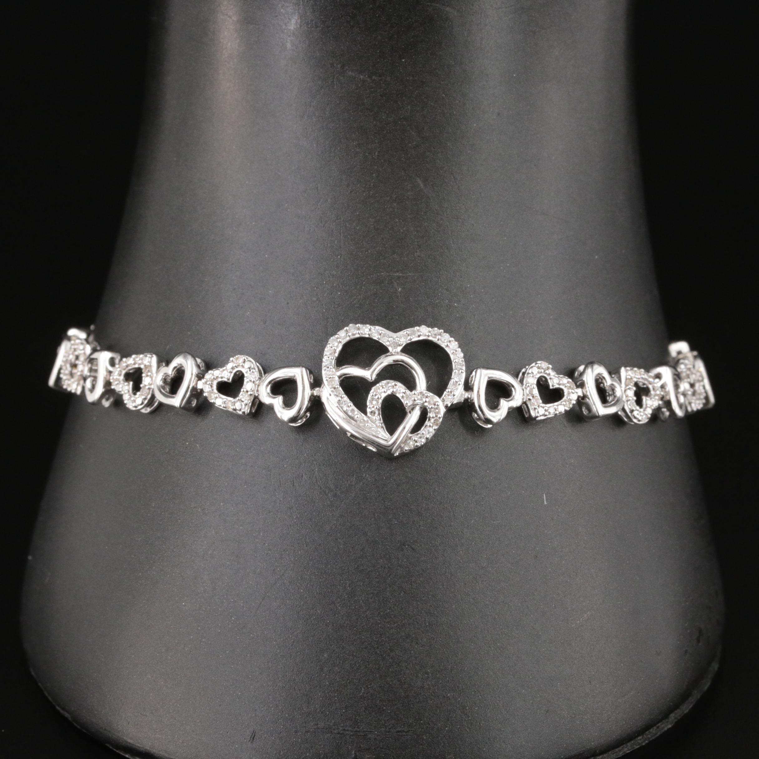 Sterling Heart Bracelet