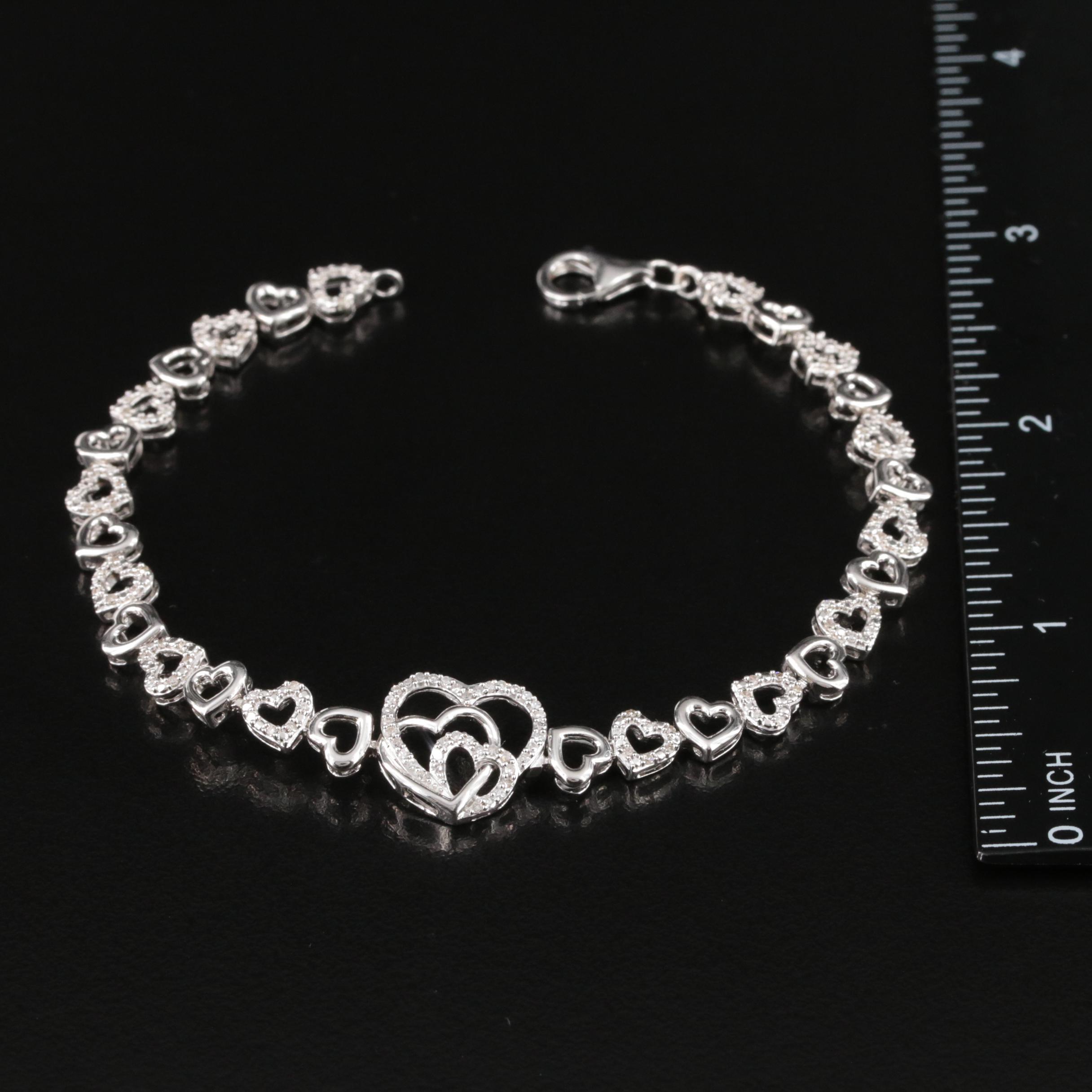 Sterling Heart Bracelet