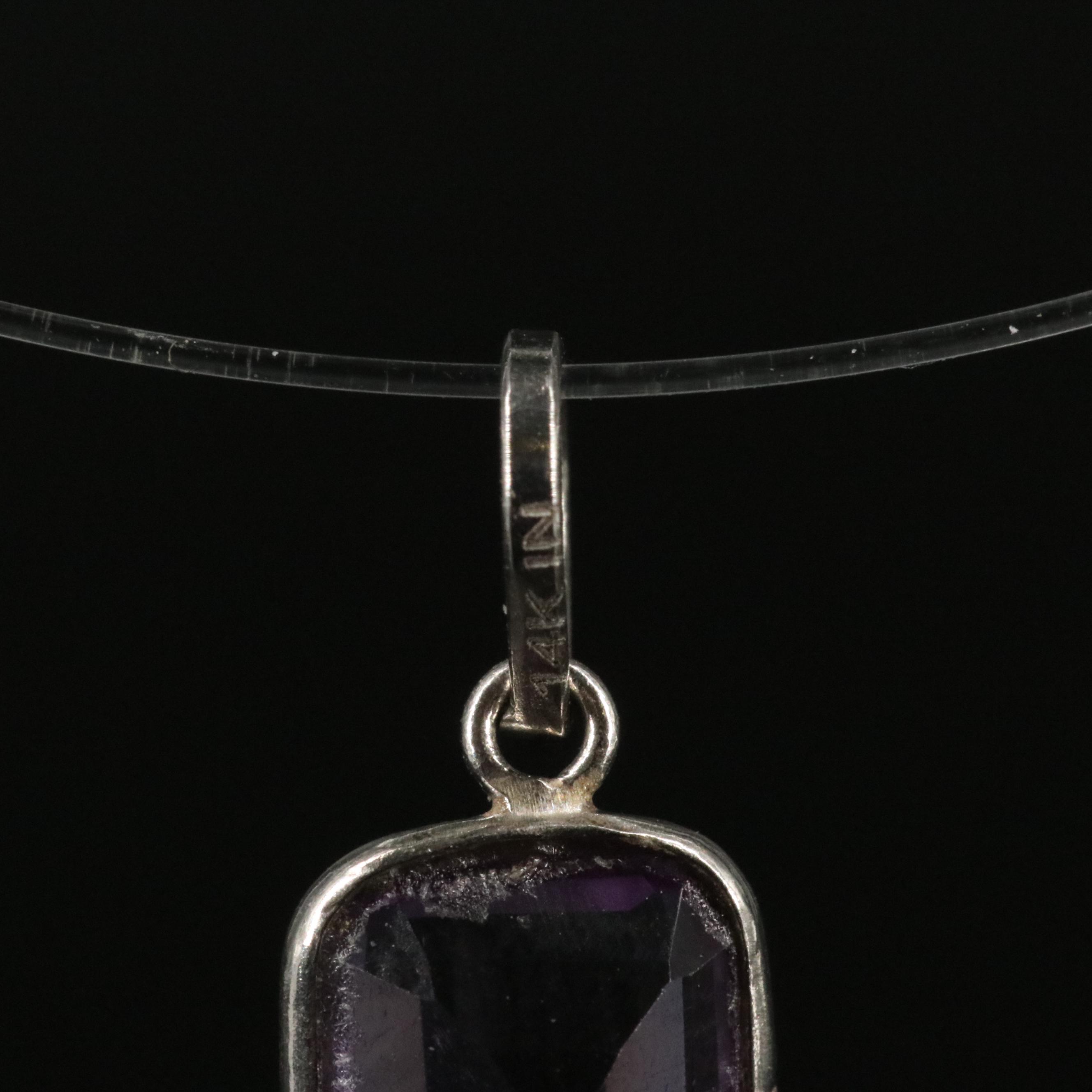 14K Amethyst Pendant