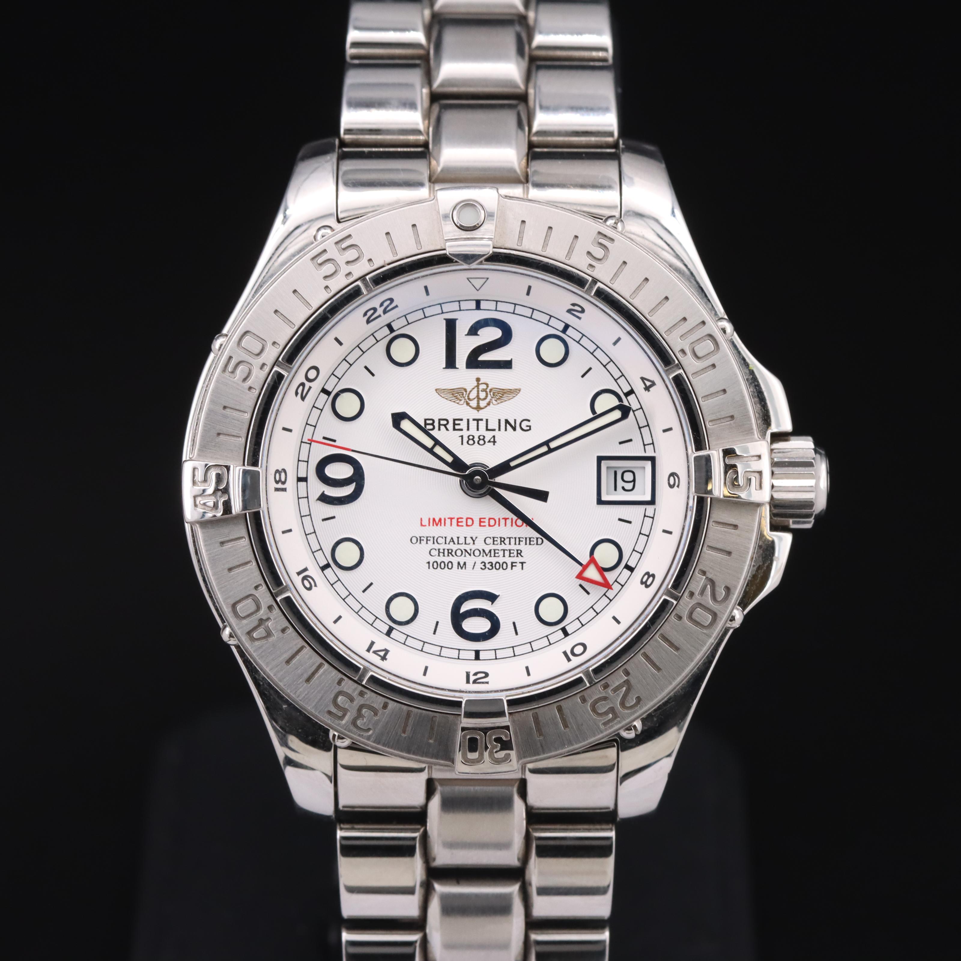 Breitling Superocean Steelfish Stainless Steel GMT Watch