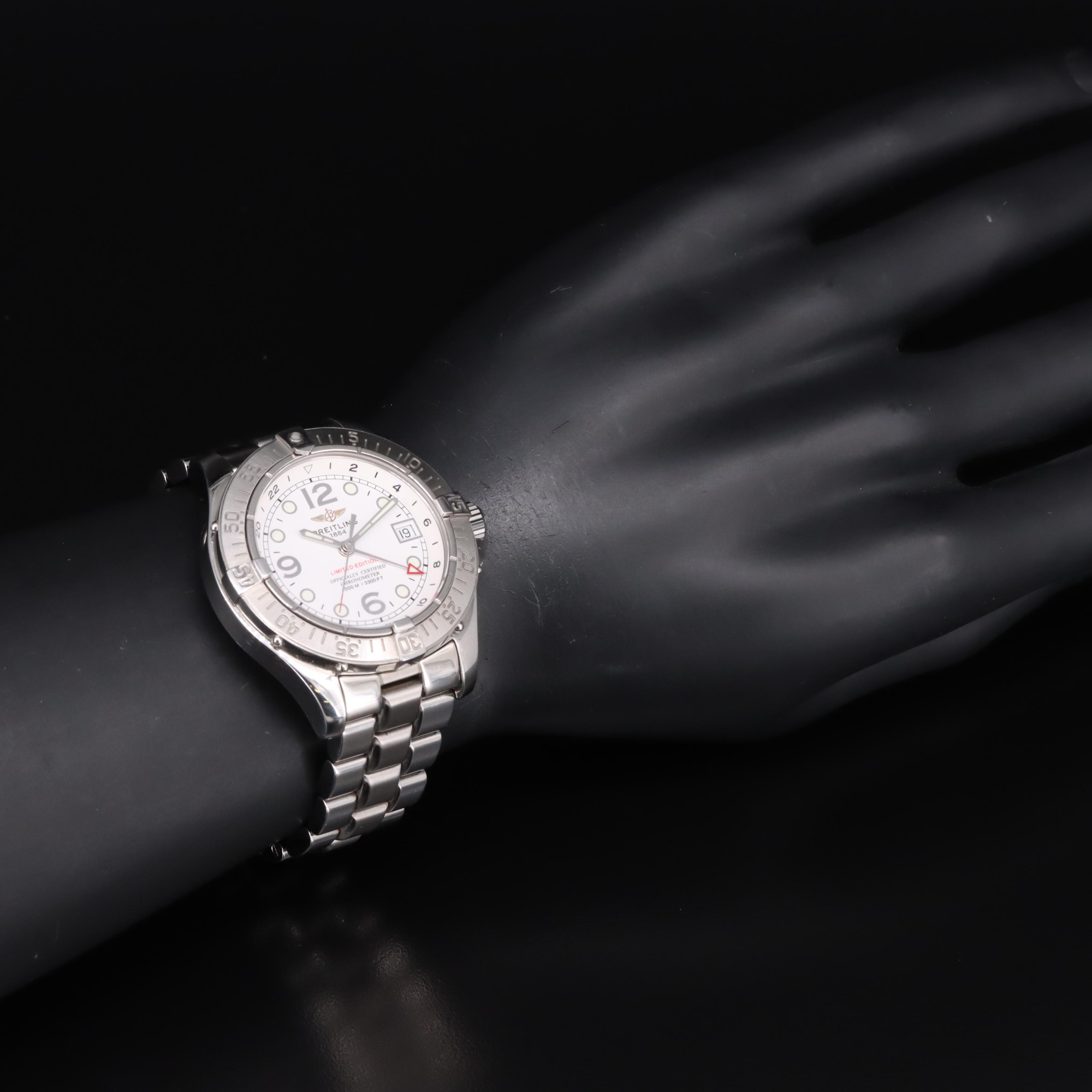 Breitling Superocean Steelfish Stainless Steel GMT Watch