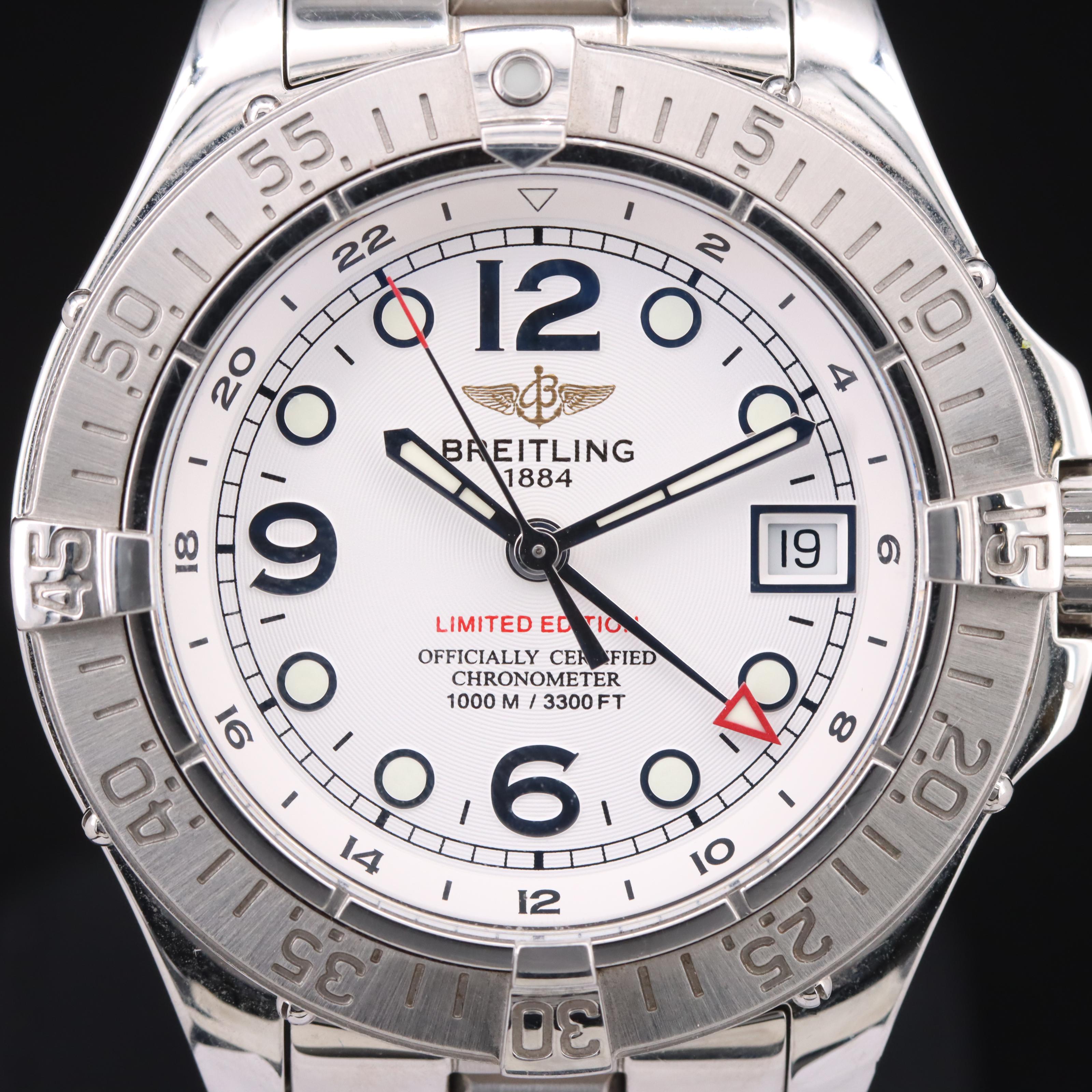 Breitling Superocean Steelfish Stainless Steel GMT Watch