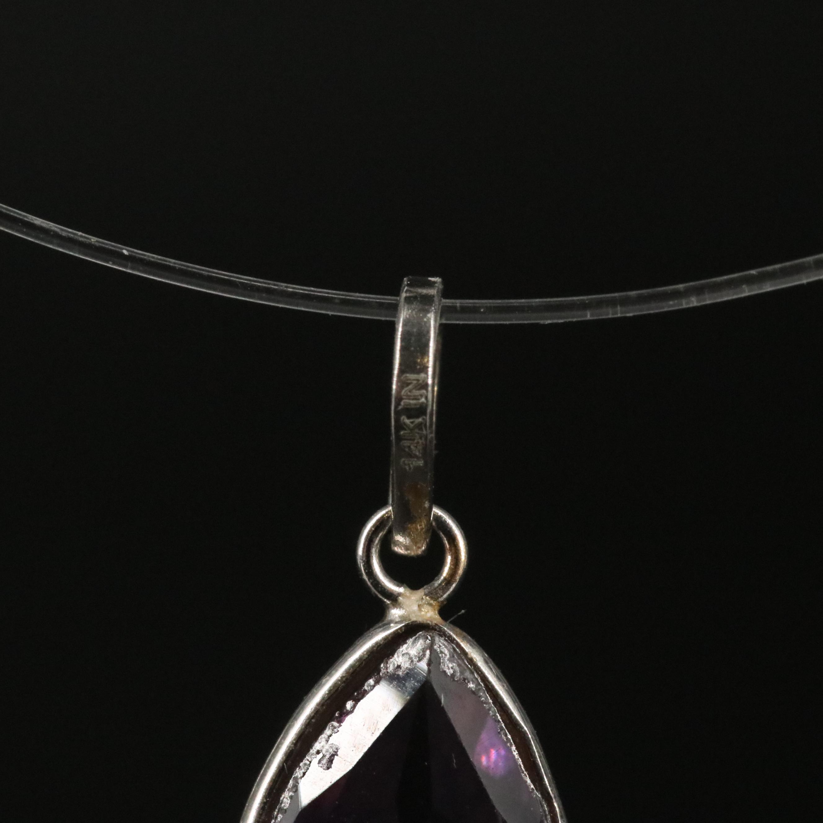 14K Amethyst Pendant