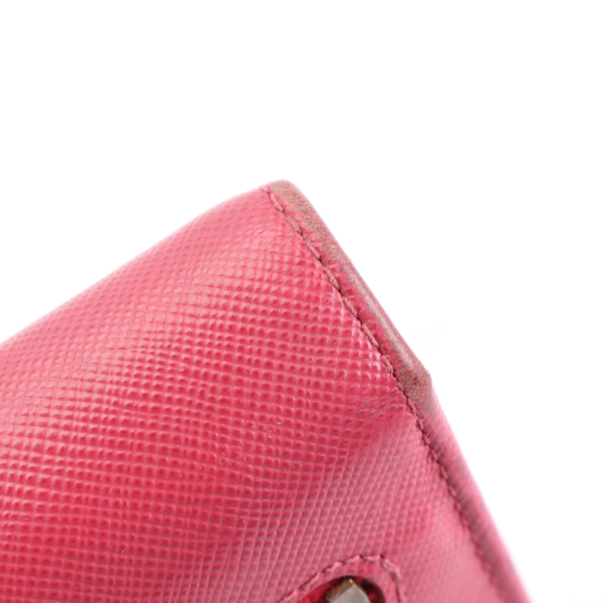 Prada Bow Wallet in Saffiano Leather with Detachable Card Case and Box