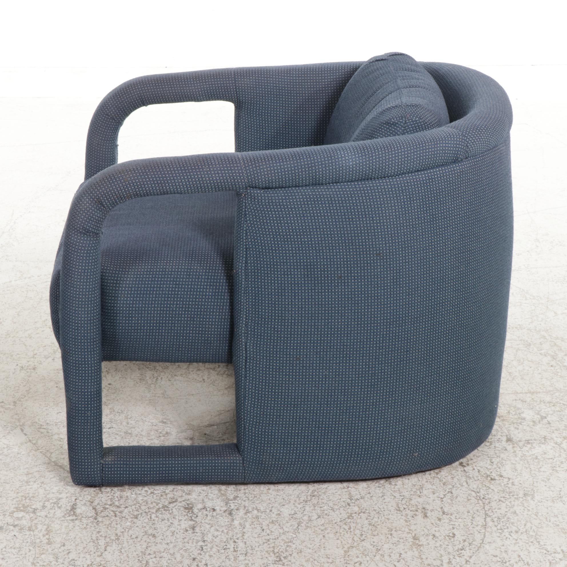 Modernist Style Upholstered Club Chair, Late 20th Century