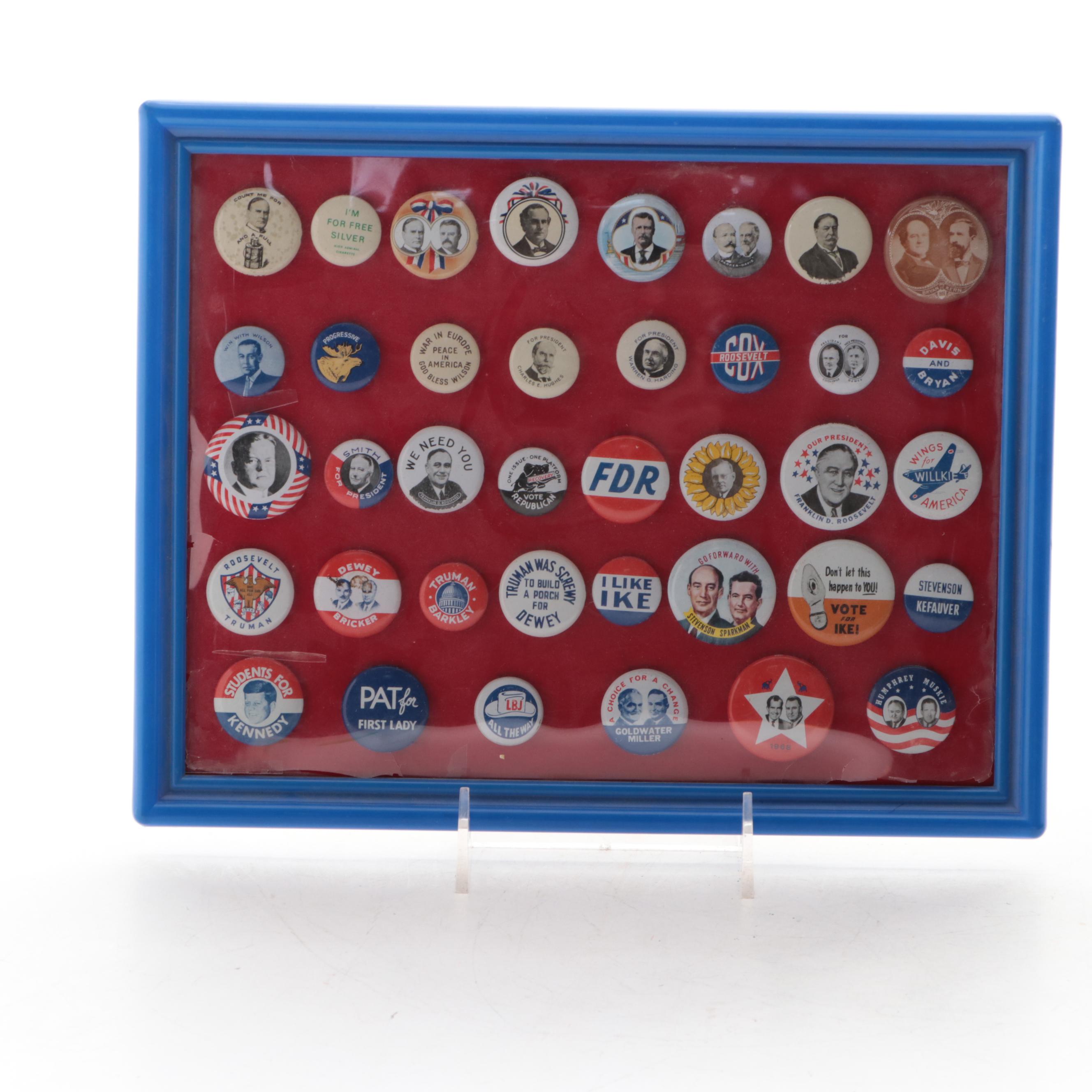 Jimmy Carter, Bill Clinton, Franklin D. Roosevelt and More Political Pinbacks