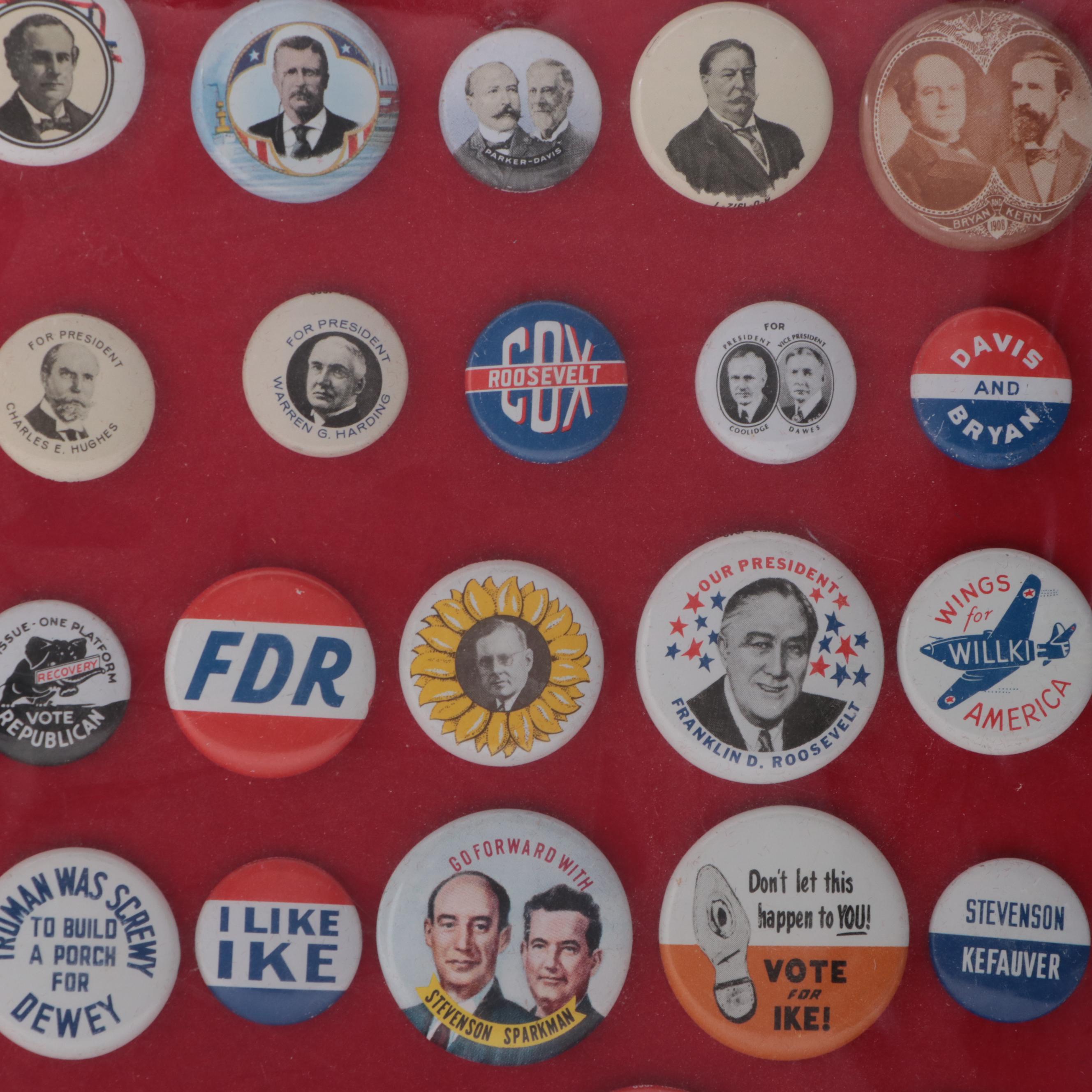 Jimmy Carter, Bill Clinton, Franklin D. Roosevelt and More Political Pinbacks