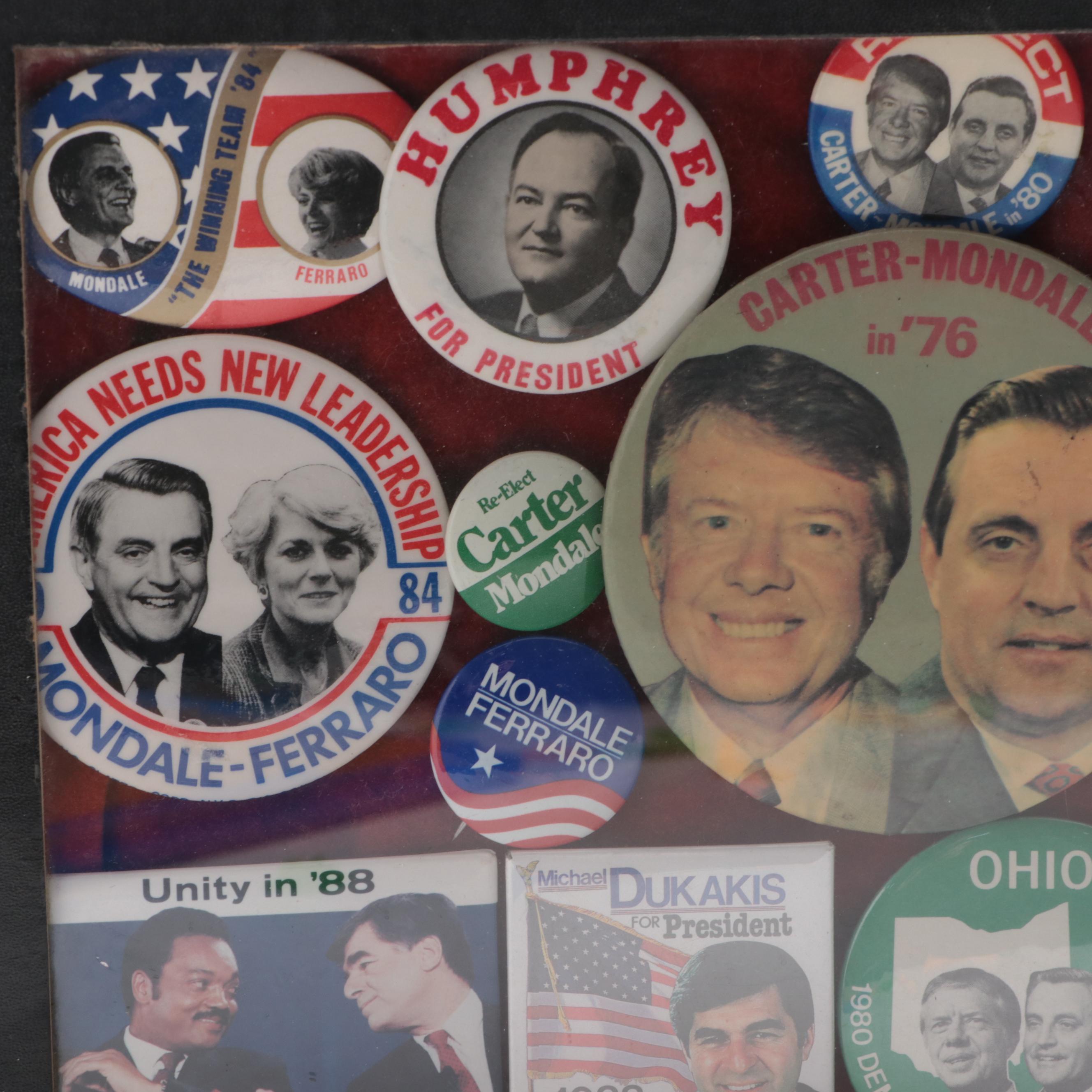 Jimmy Carter, Bill Clinton, Franklin D. Roosevelt and More Political Pinbacks
