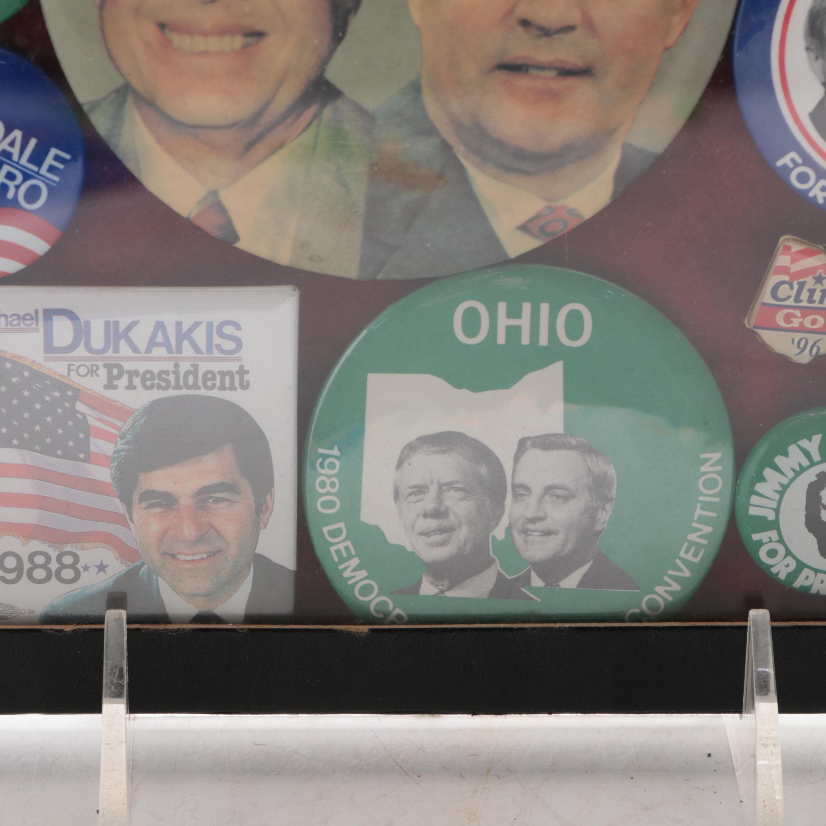 Jimmy Carter, Bill Clinton, Franklin D. Roosevelt and More Political Pinbacks