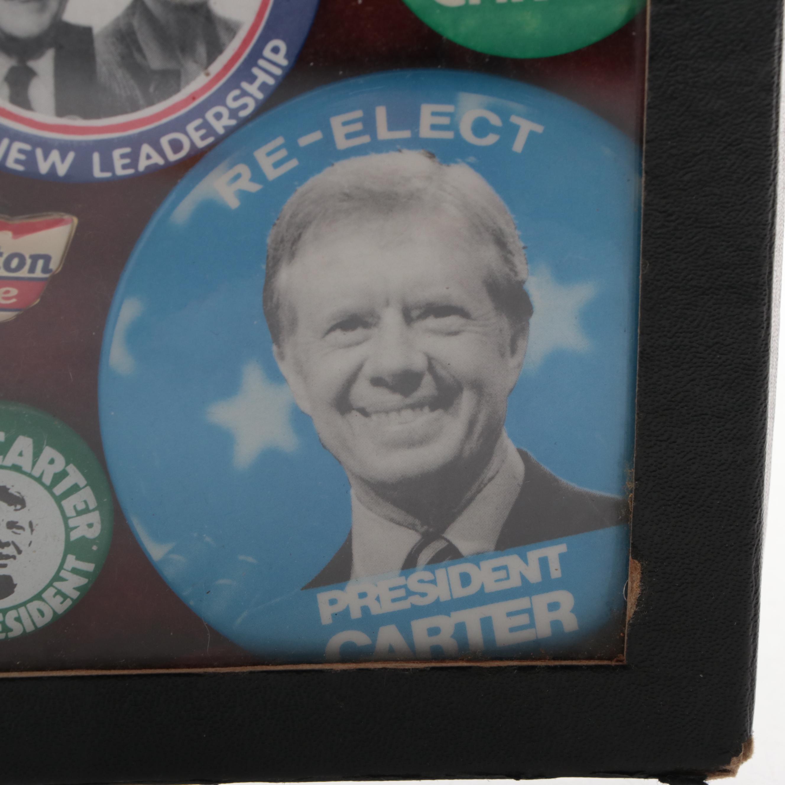 Jimmy Carter, Bill Clinton, Franklin D. Roosevelt and More Political Pinbacks