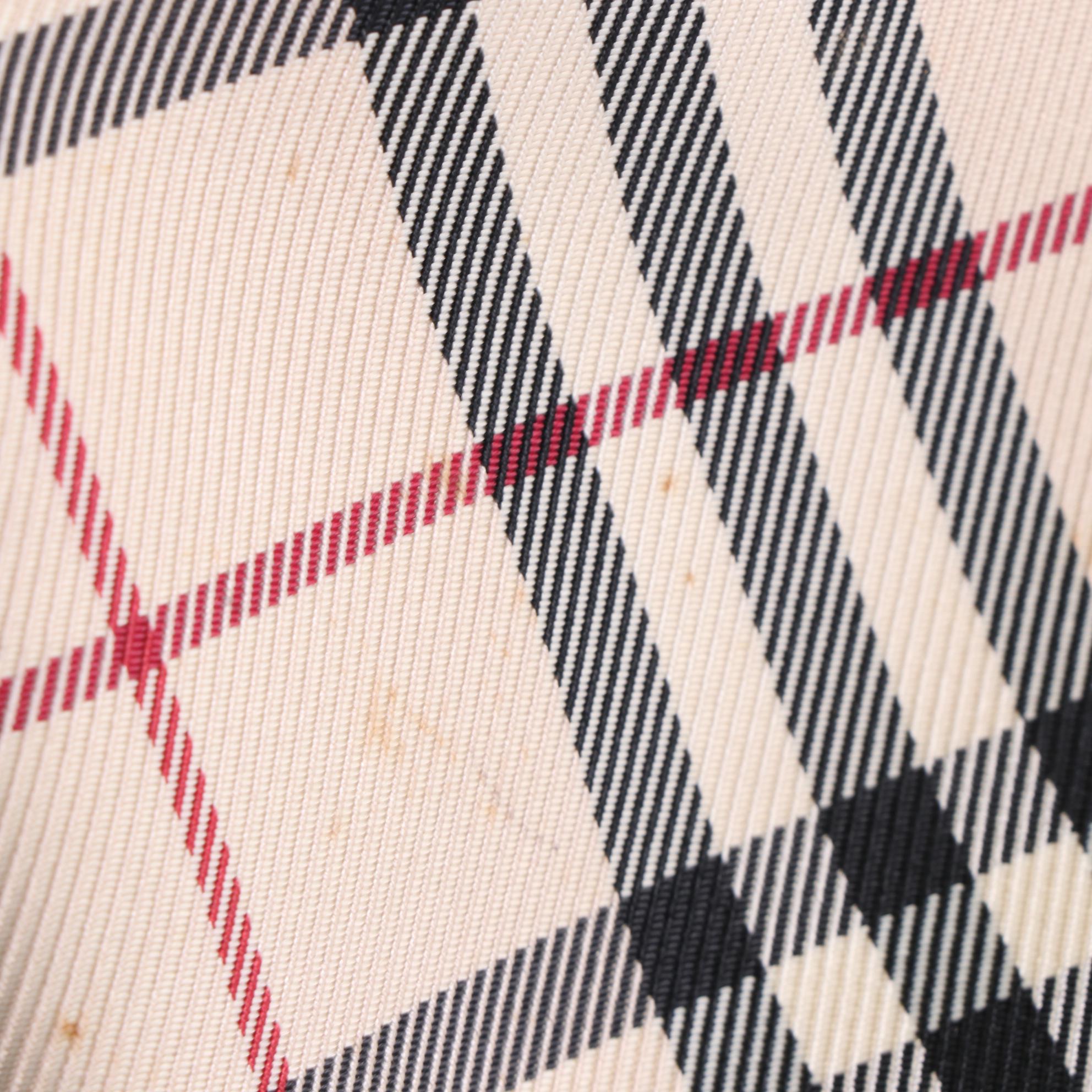 Burberry Check Canvas and Leather Shoulder Bag