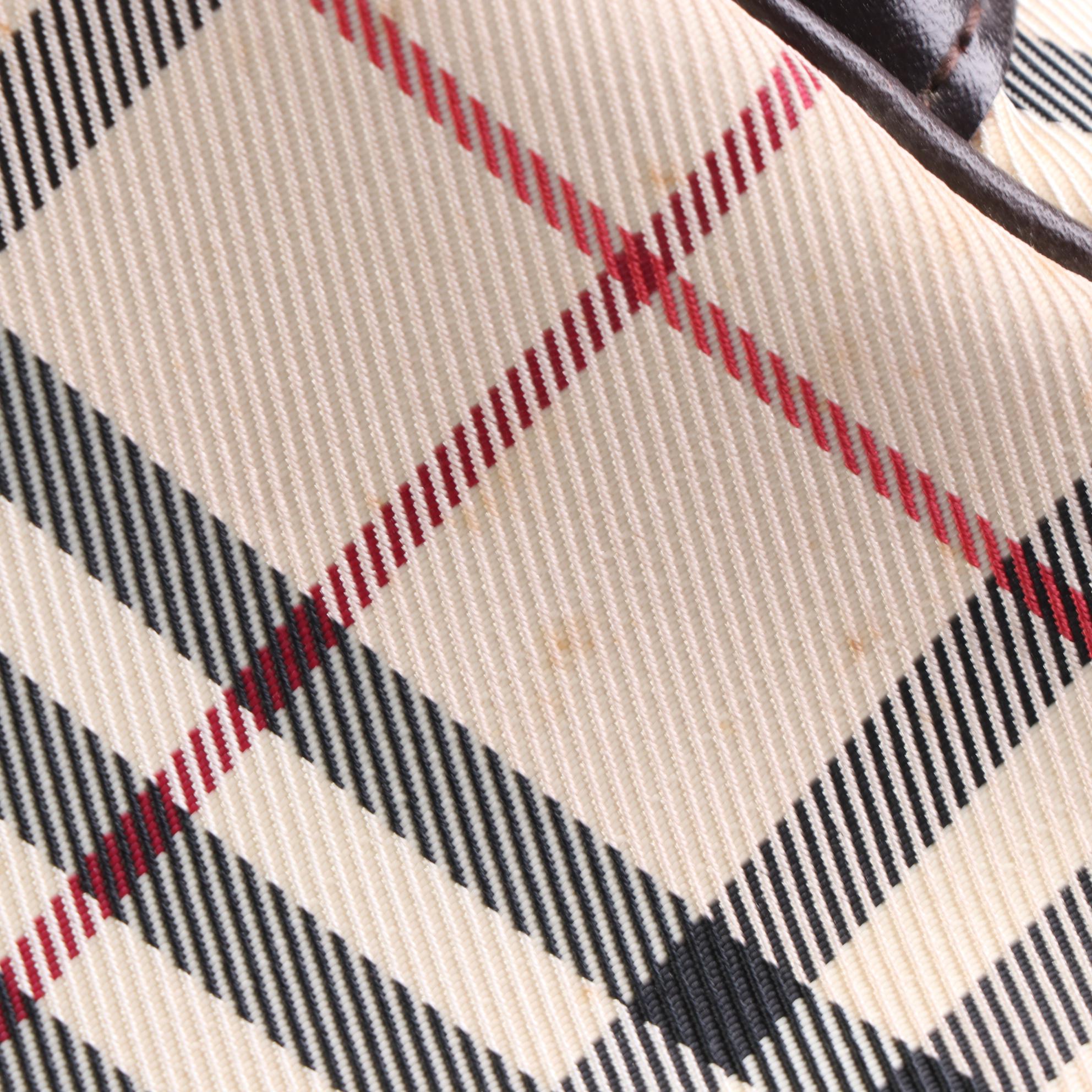 Burberry Check Canvas and Leather Shoulder Bag