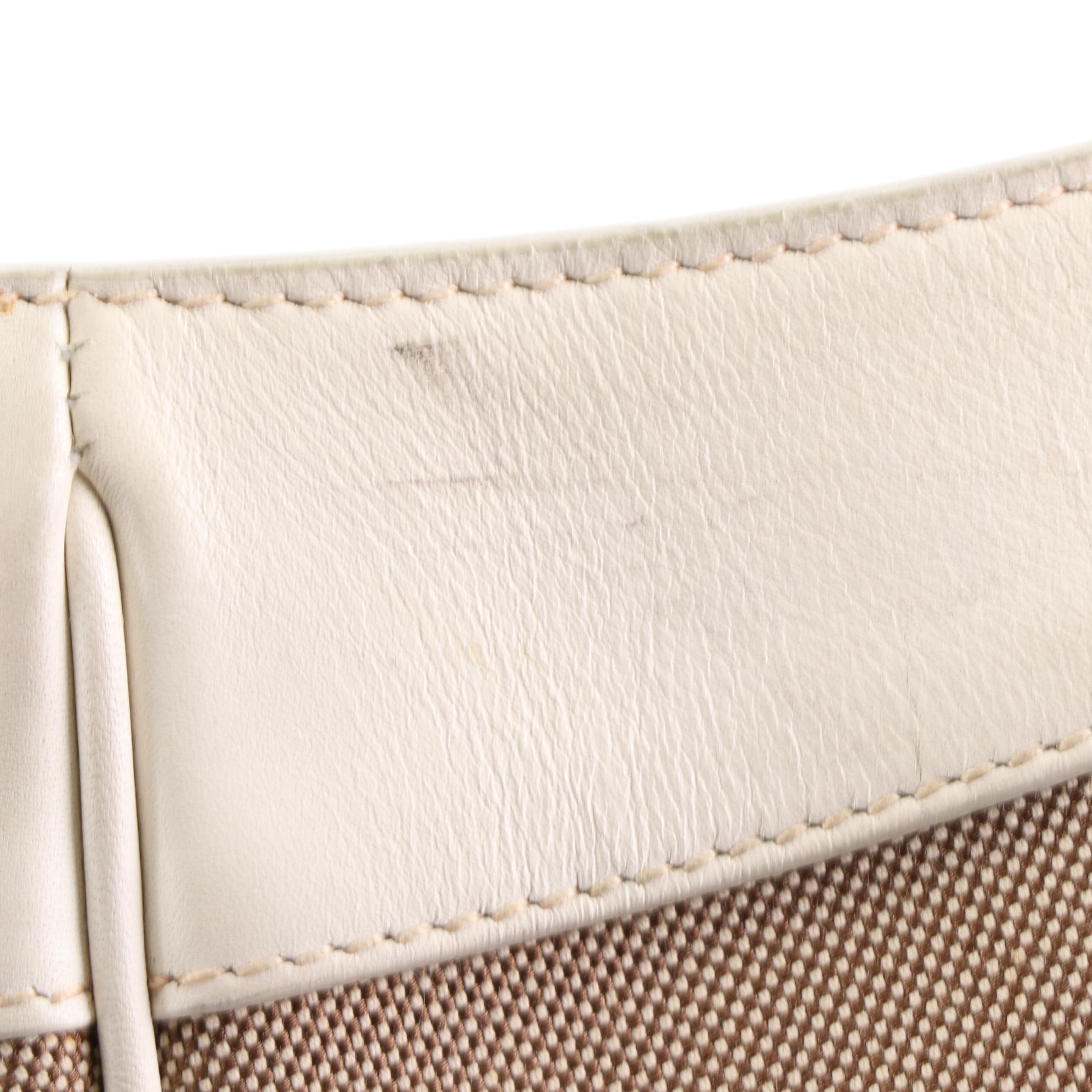 Prada Canapa Logo Jacquard Shoulder Bag with Leather Trim