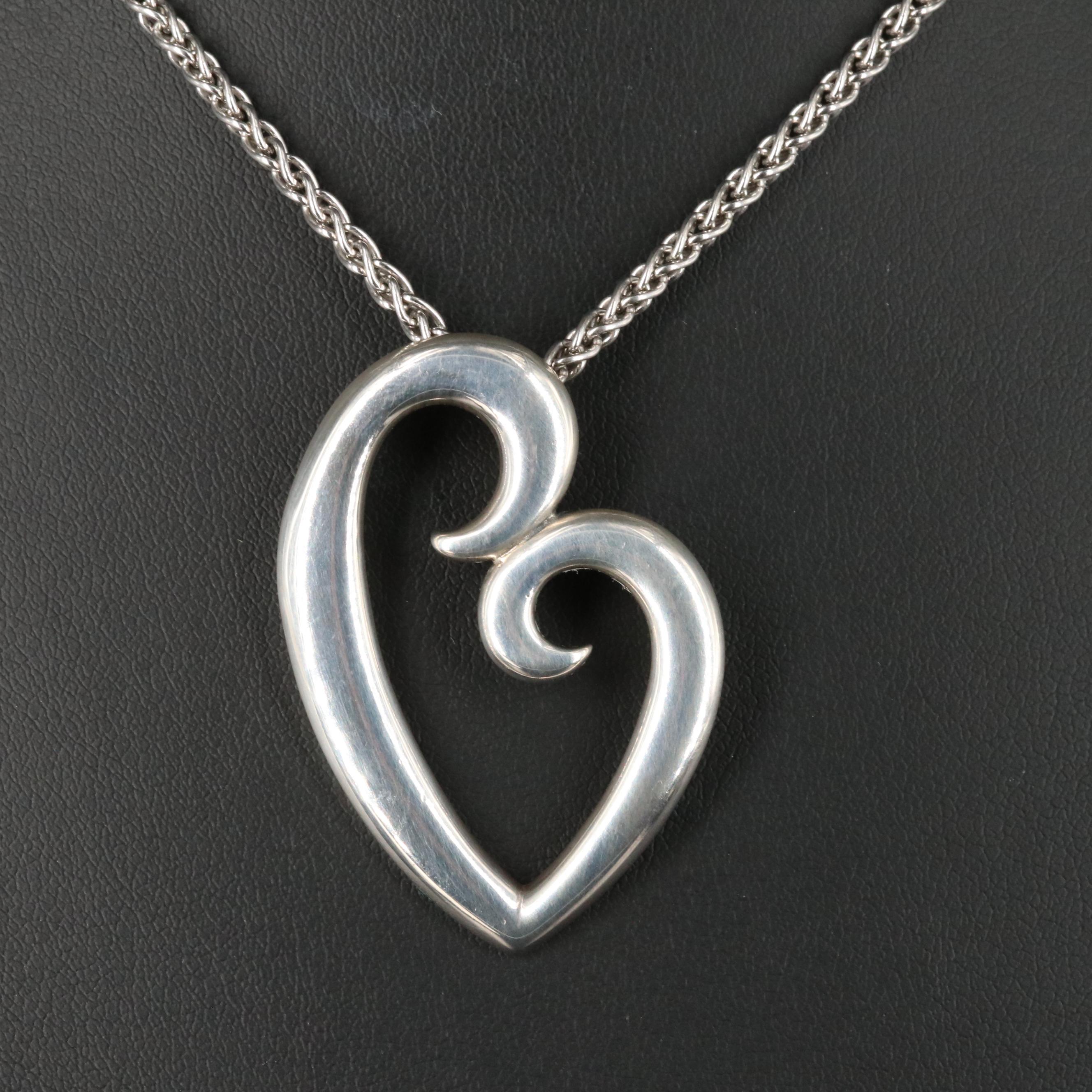 James Avery "Mother's Love" Sterling Heart Necklace
