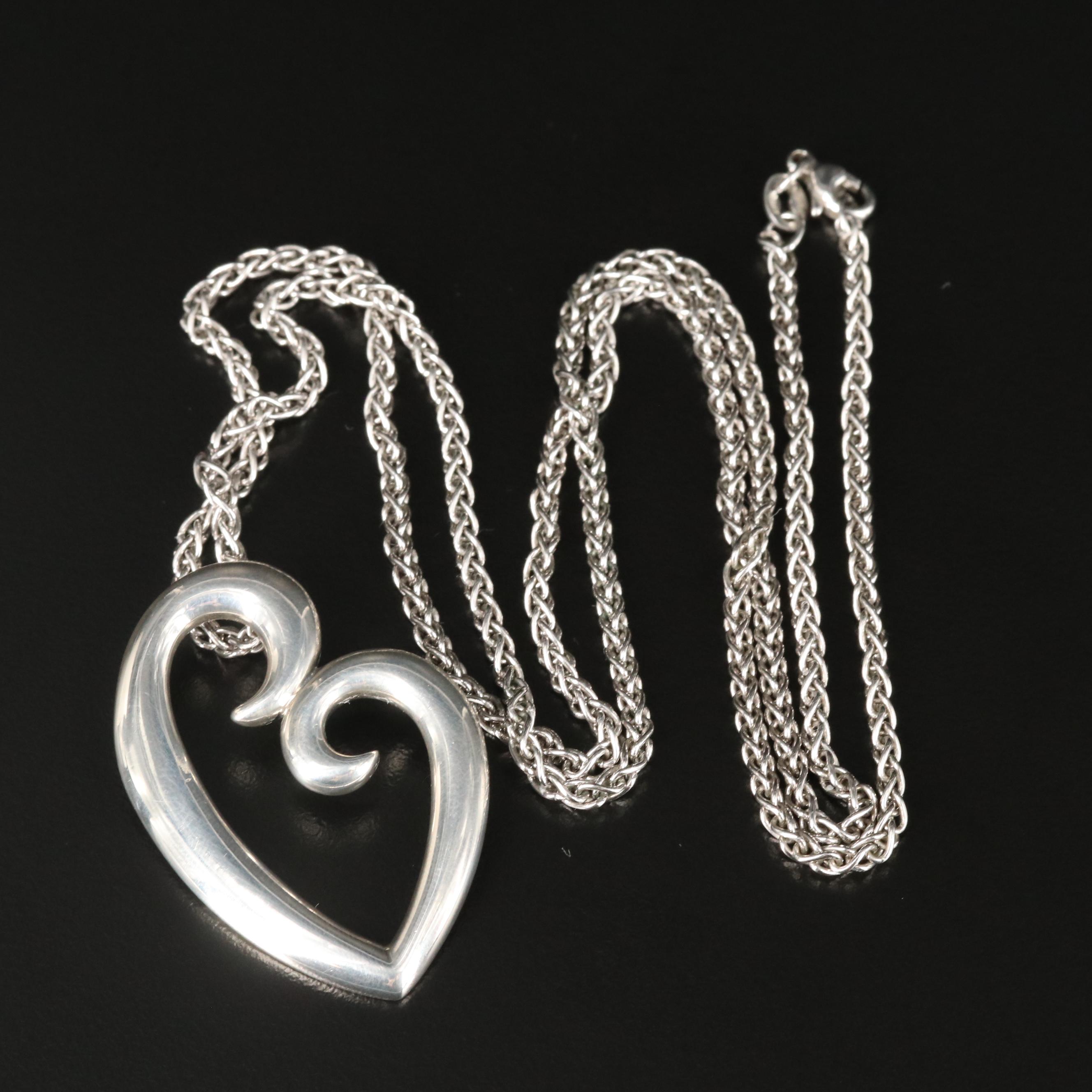 James Avery "Mother's Love" Sterling Heart Necklace