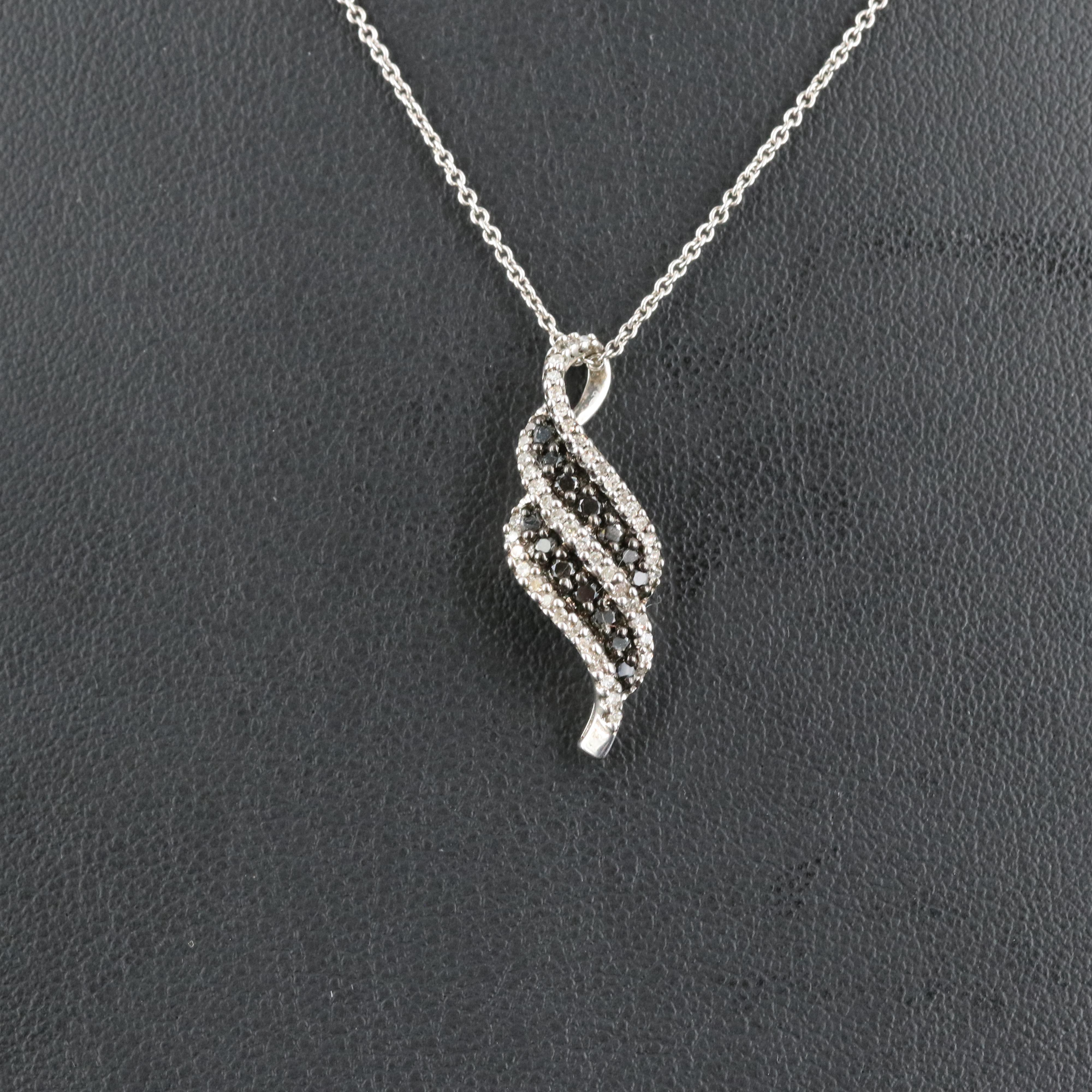 Sterling Diamond Pendant Necklace