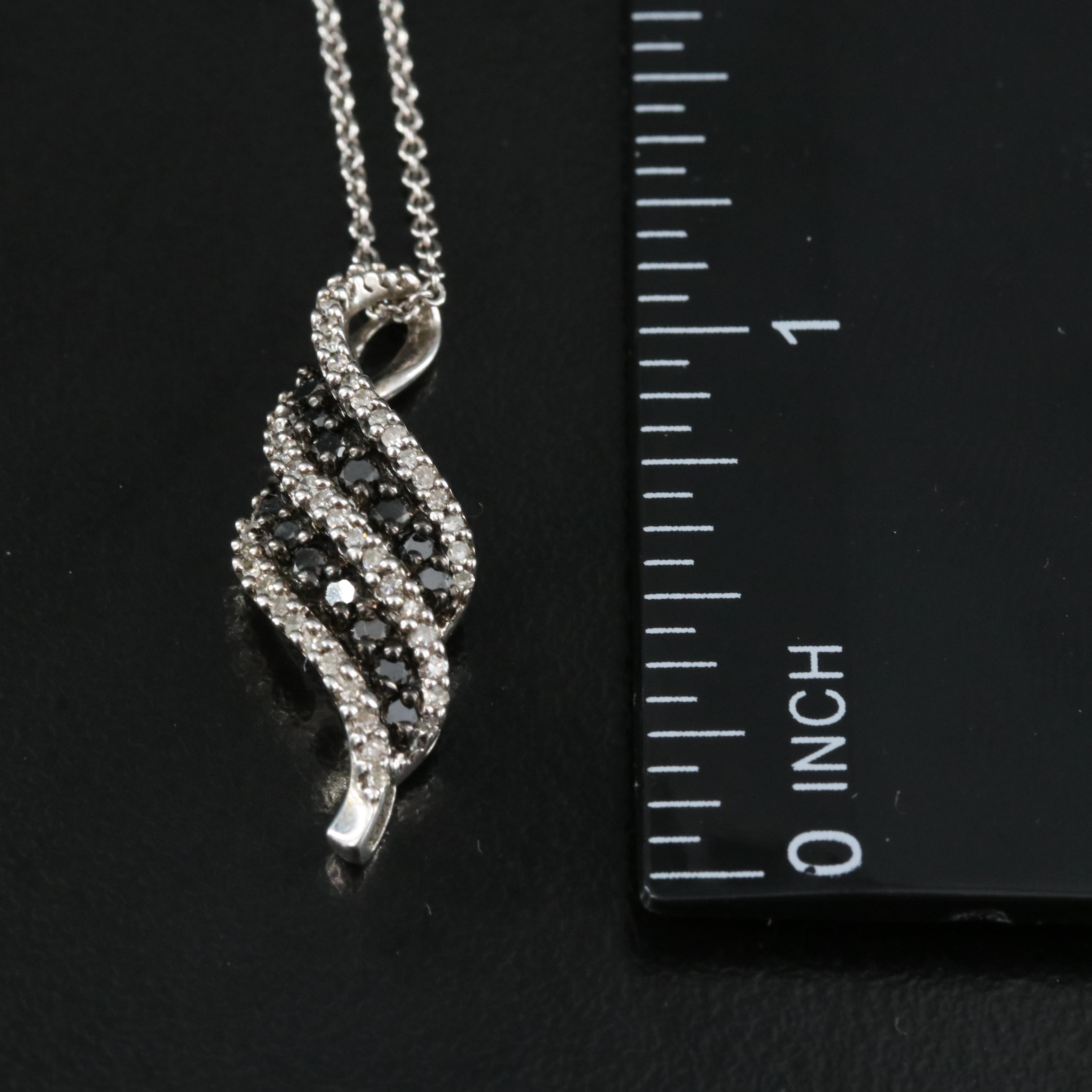 Sterling Diamond Pendant Necklace