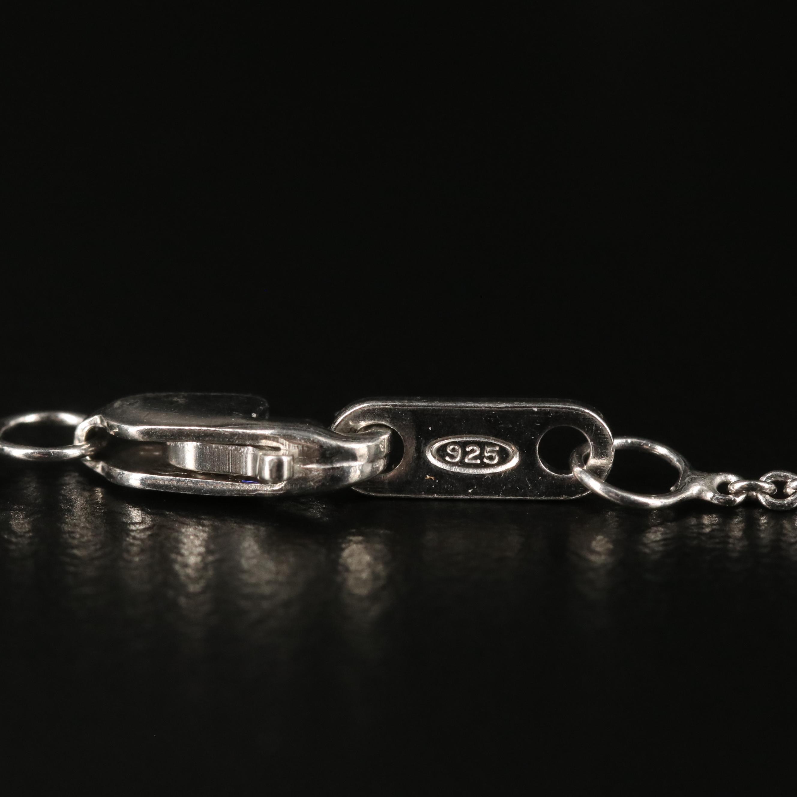 Sterling Diamond Knot Cluster Pendant Necklace