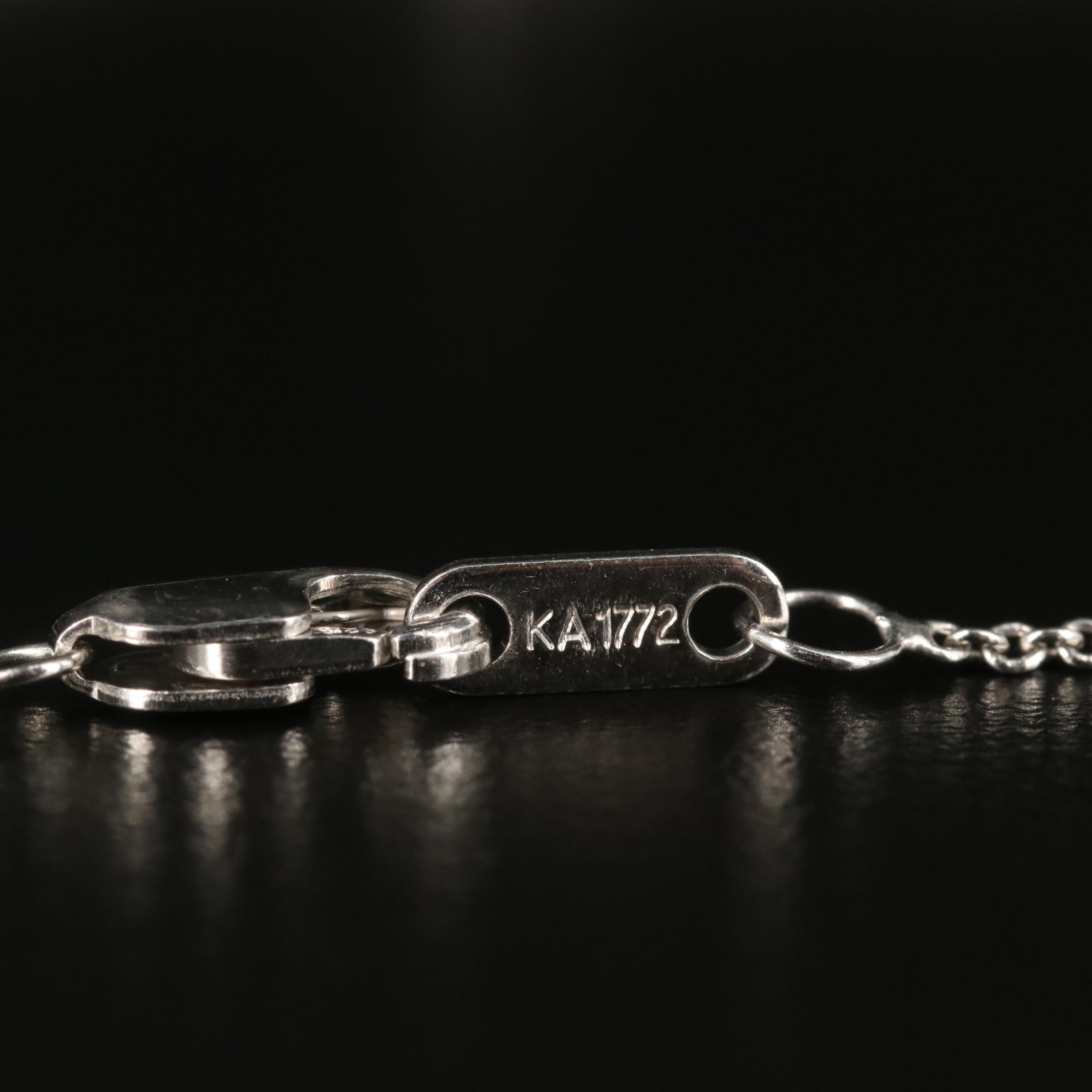 Sterling Diamond Knot Cluster Pendant Necklace