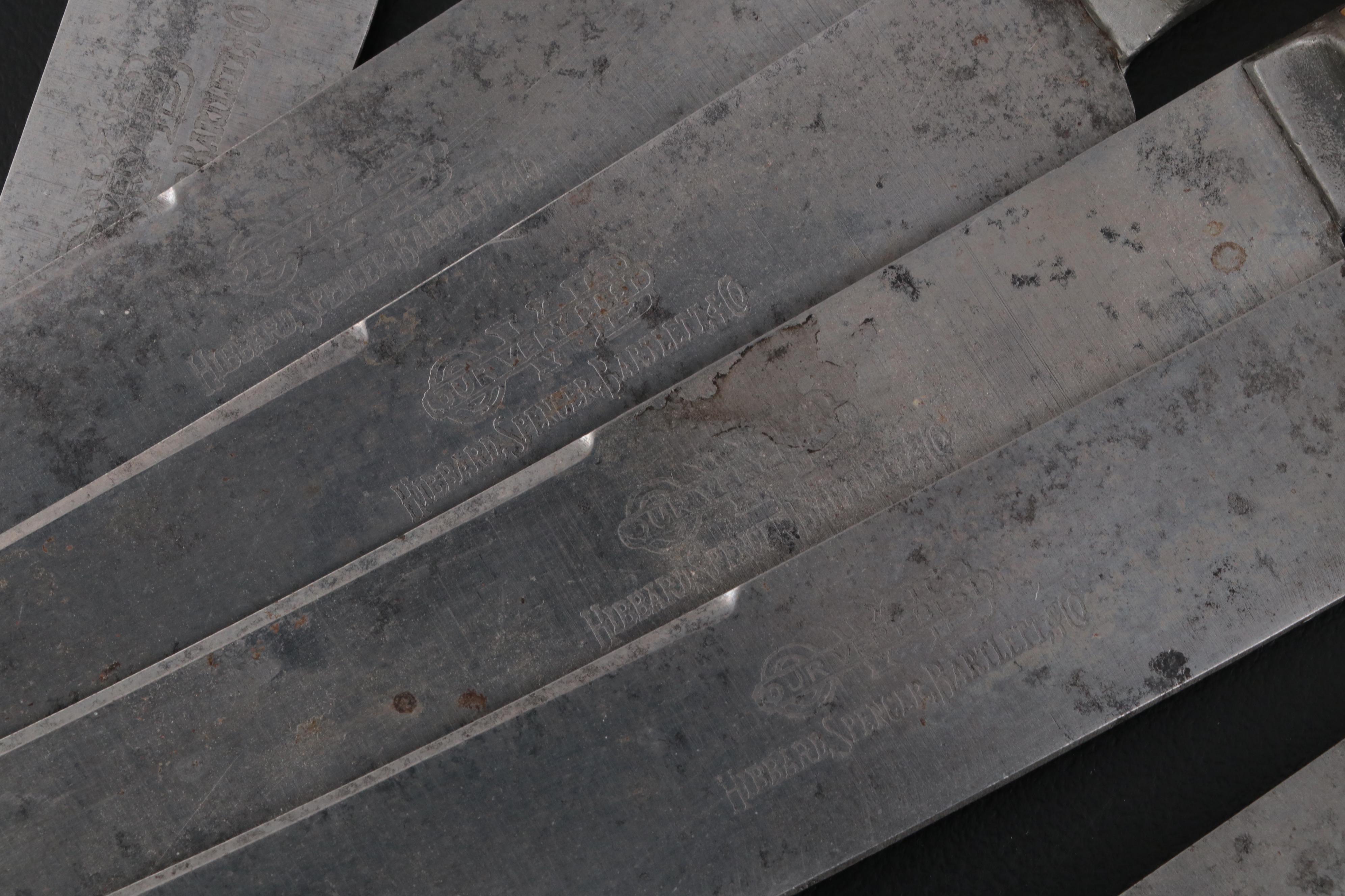 Hibbard, Spencer, Bartlett Bone Handled Pewter Flatware, Late 19th Century