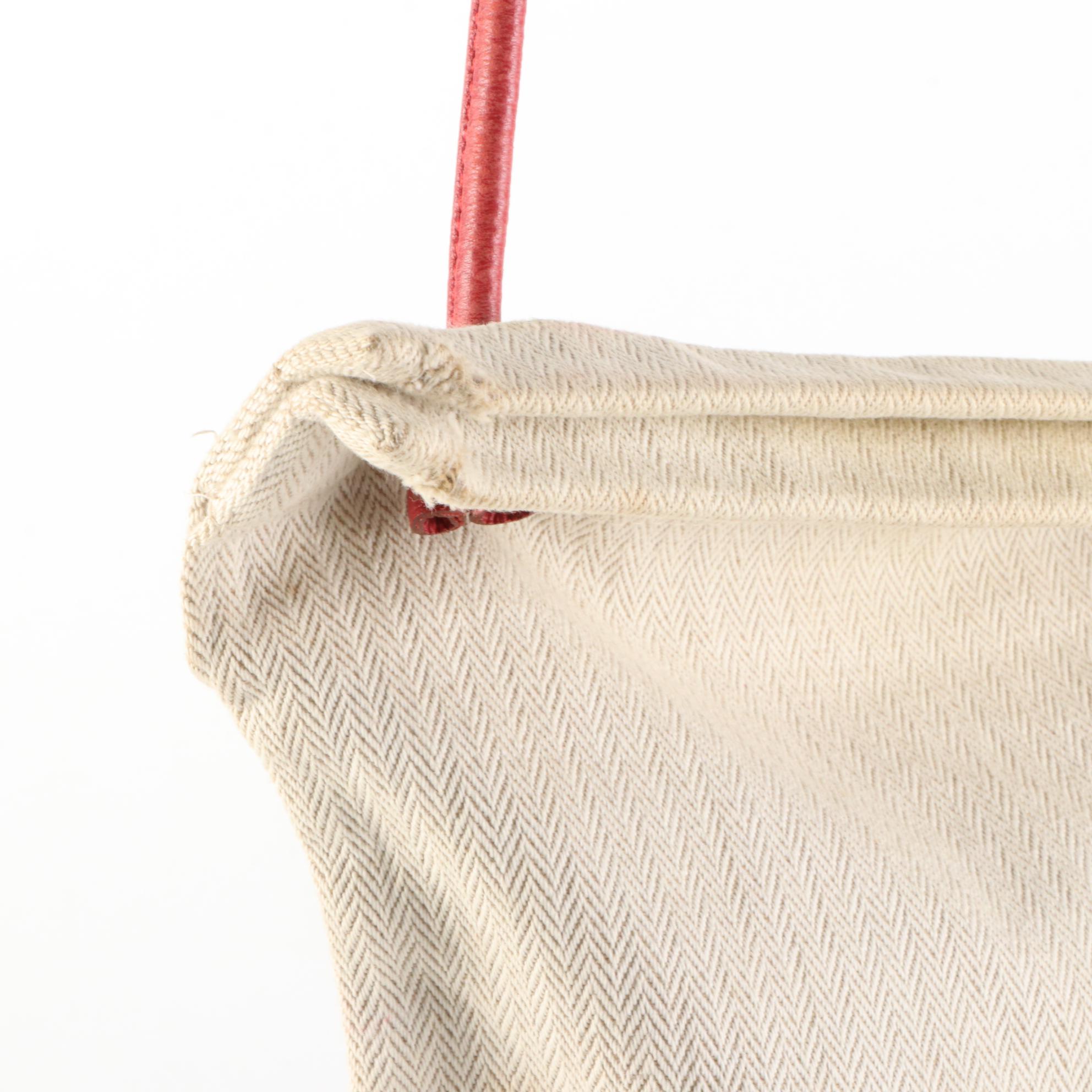 Hermès Aline Grooming Bag in Herringbone Canvas and Leather