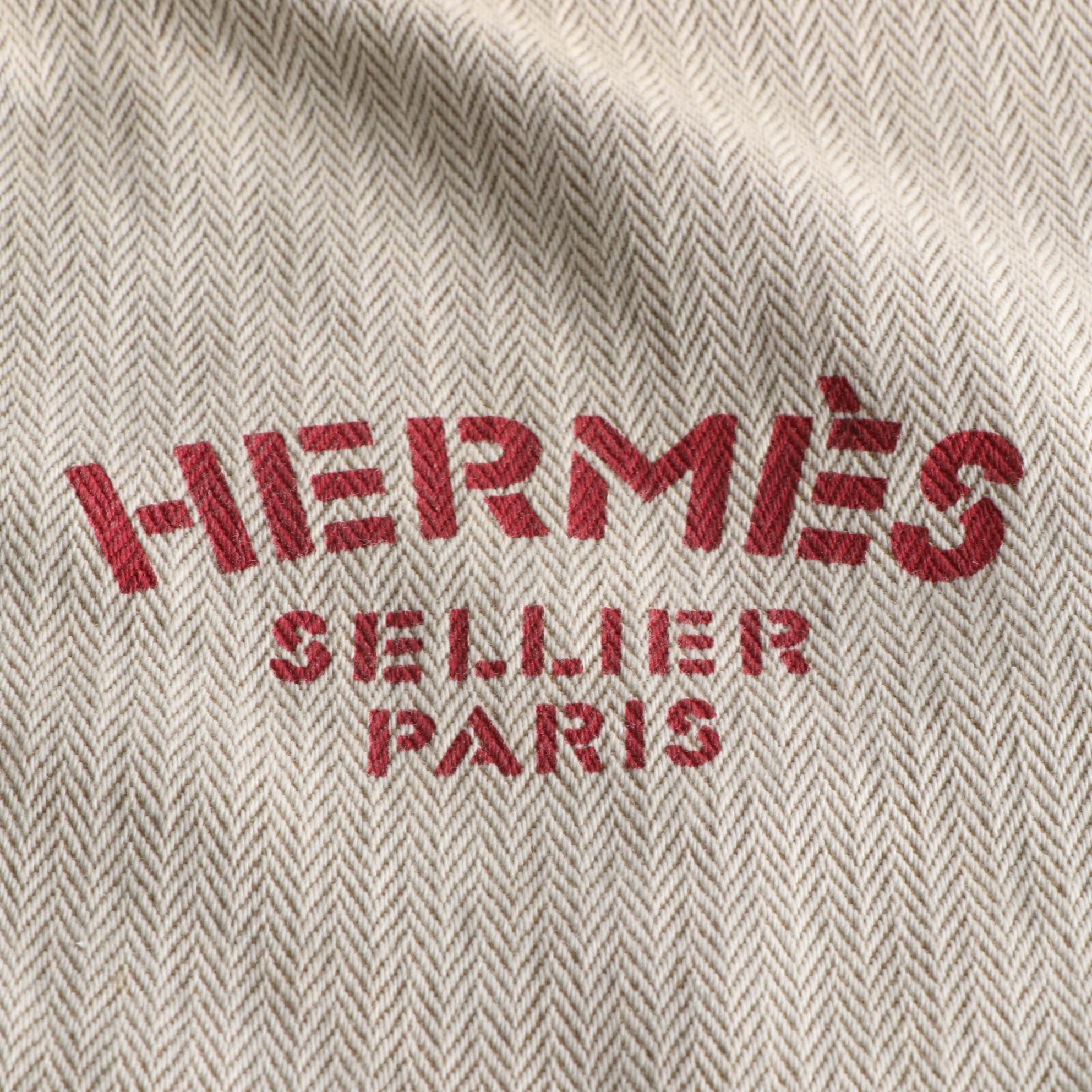 Hermès Aline Grooming Bag in Herringbone Canvas and Leather