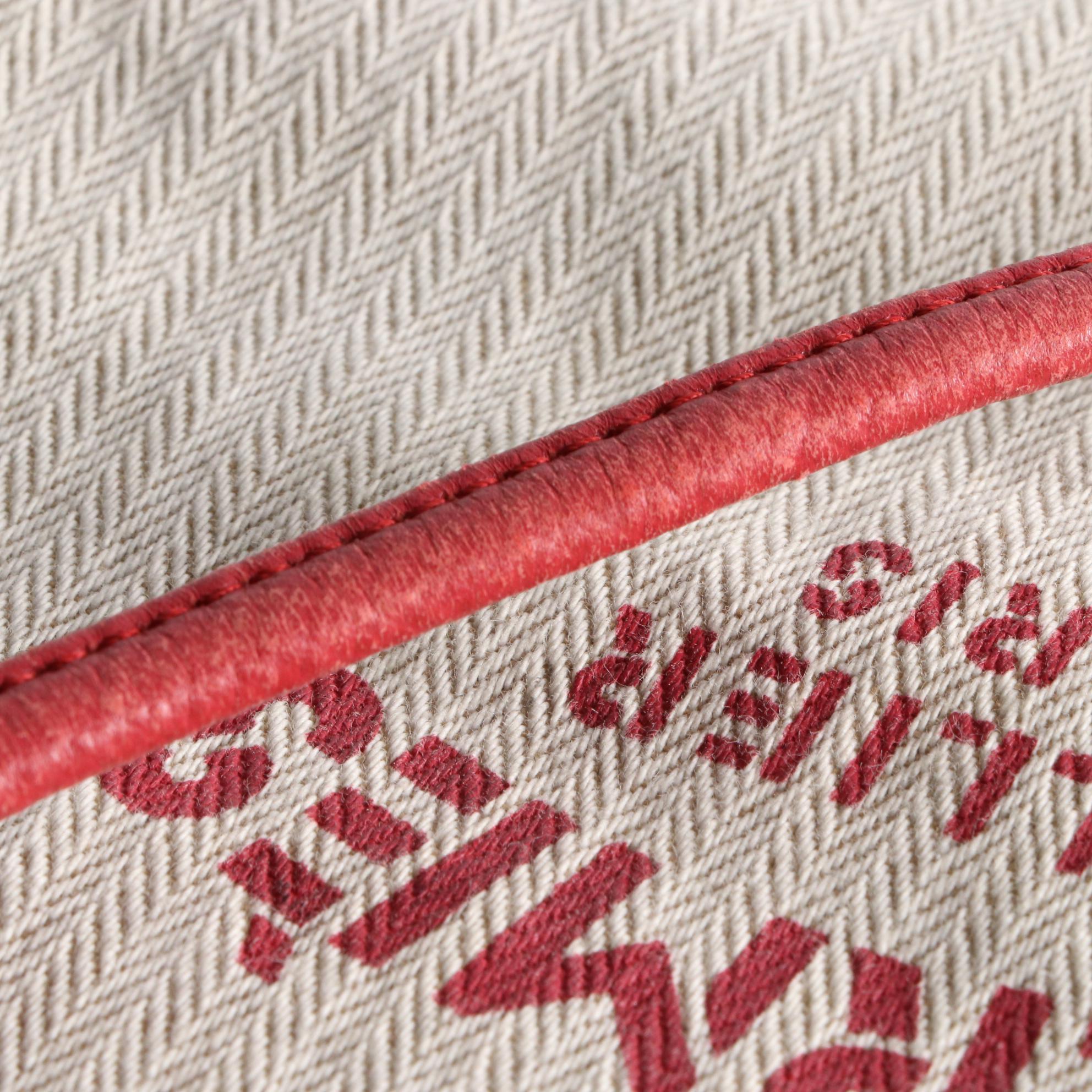 Hermès Aline Grooming Bag in Herringbone Canvas and Leather