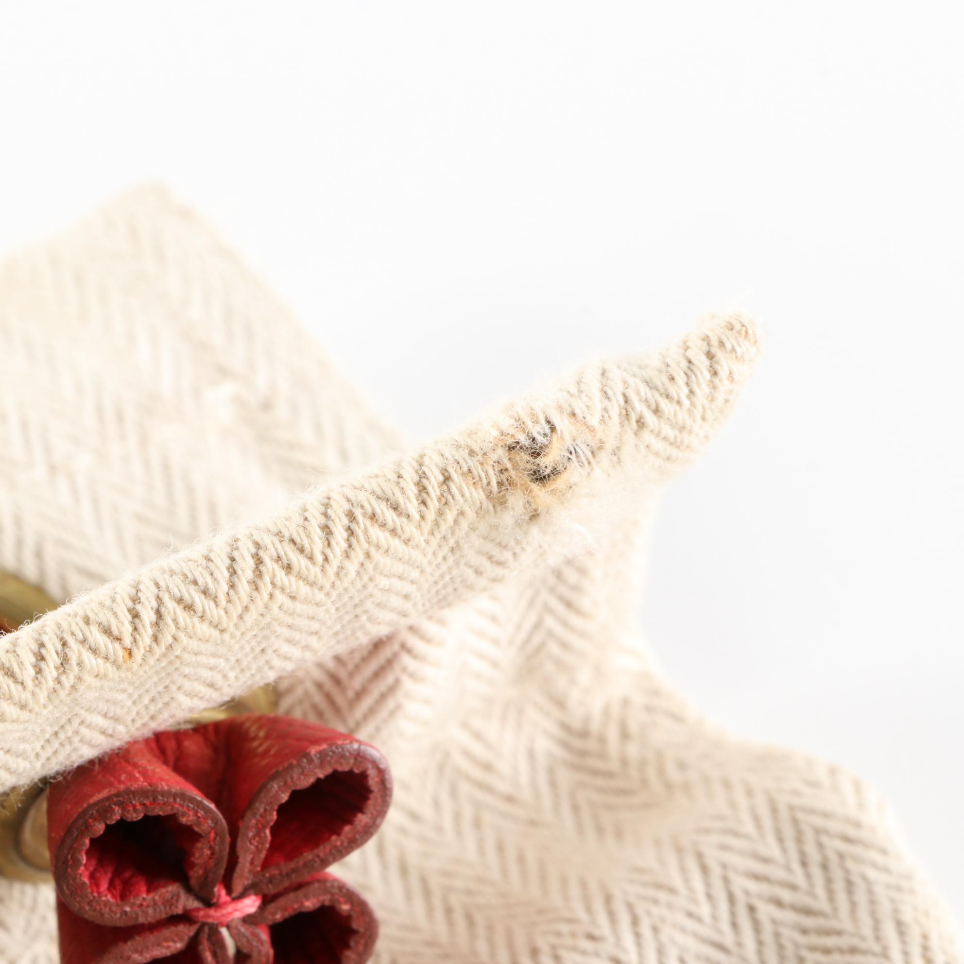 Hermès Aline Grooming Bag in Herringbone Canvas and Leather