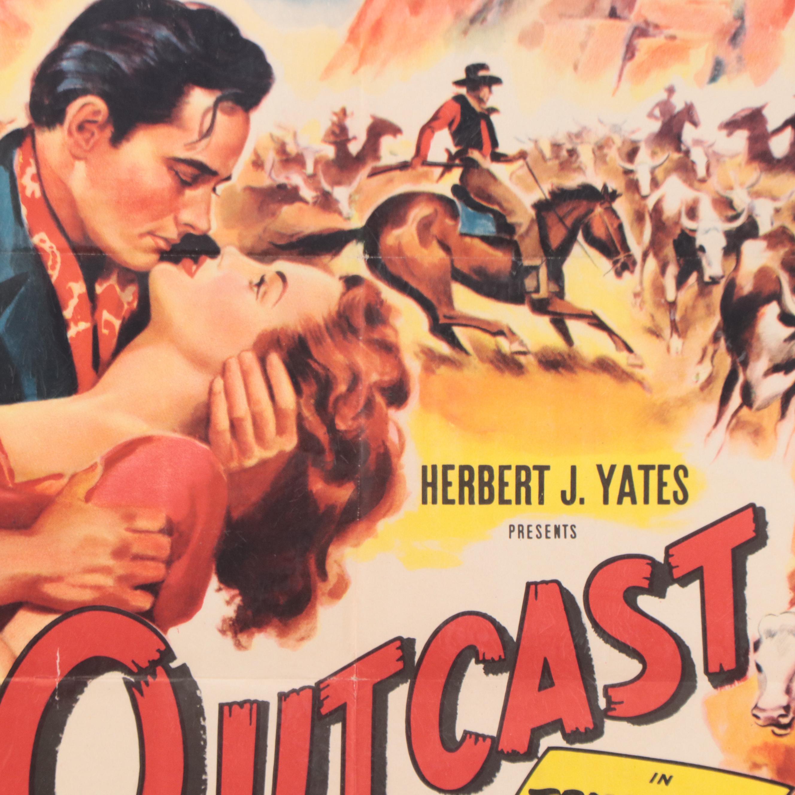 "The Outcast" Movie Release Poster, 1954