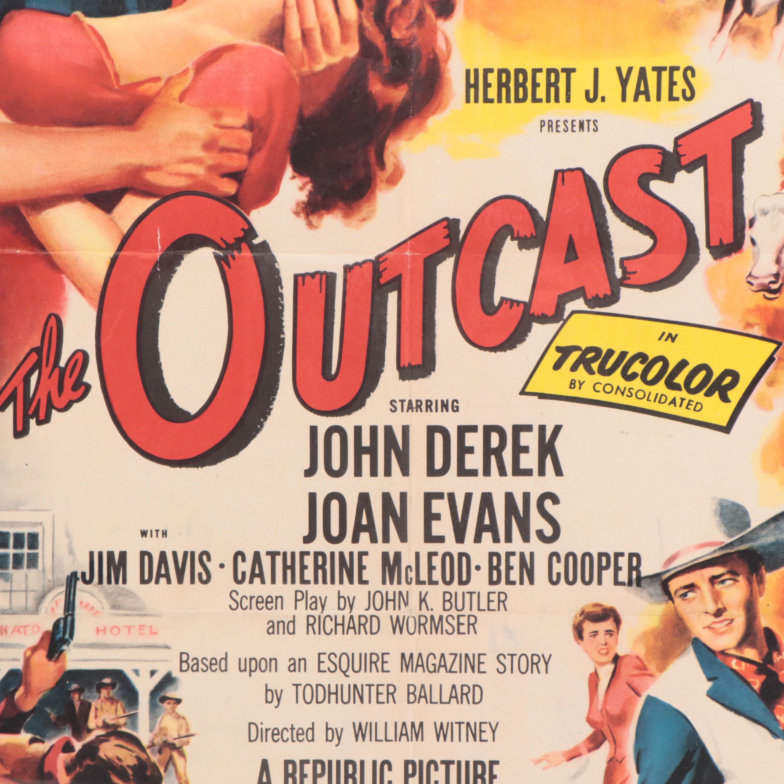 "The Outcast" Movie Release Poster, 1954