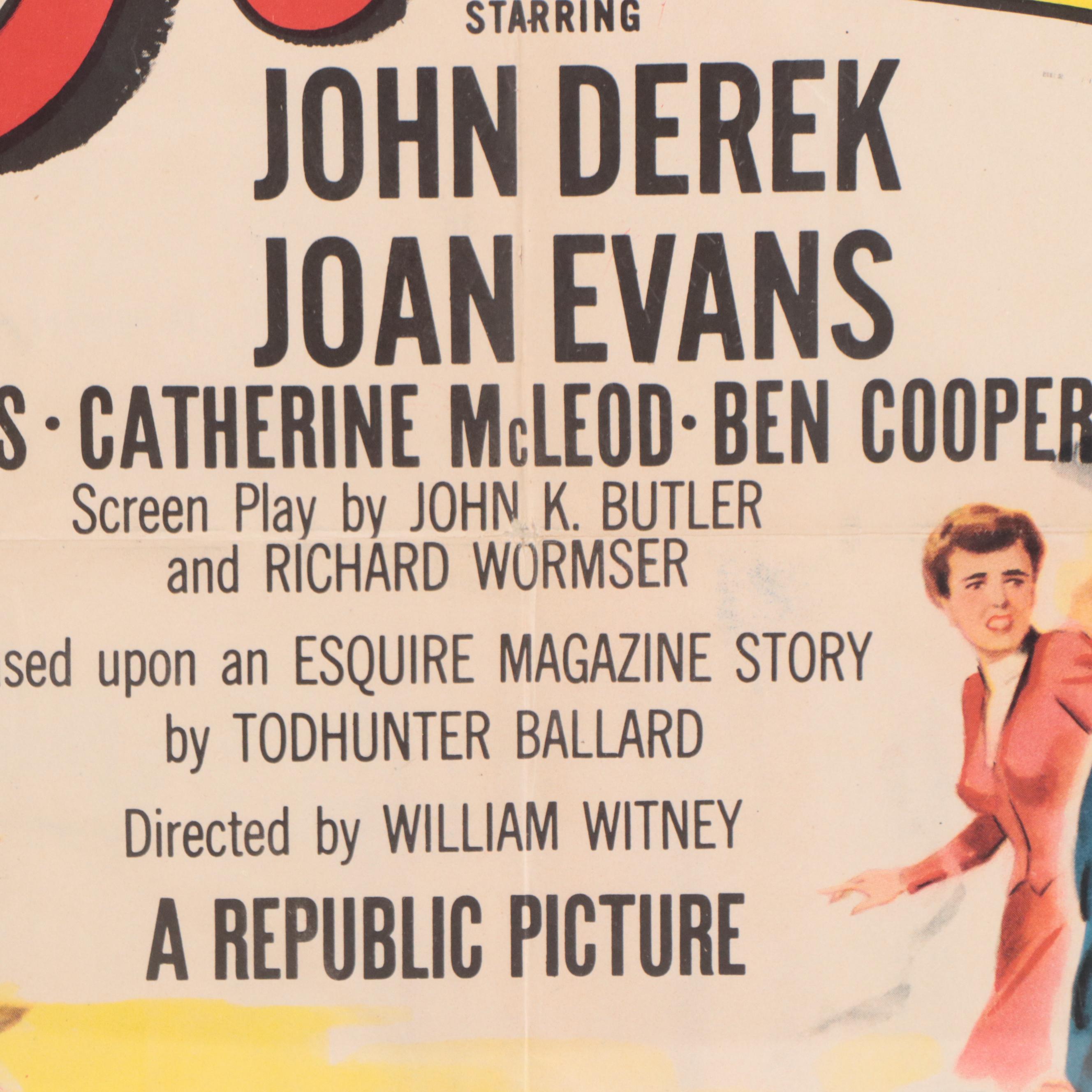 "The Outcast" Movie Release Poster, 1954