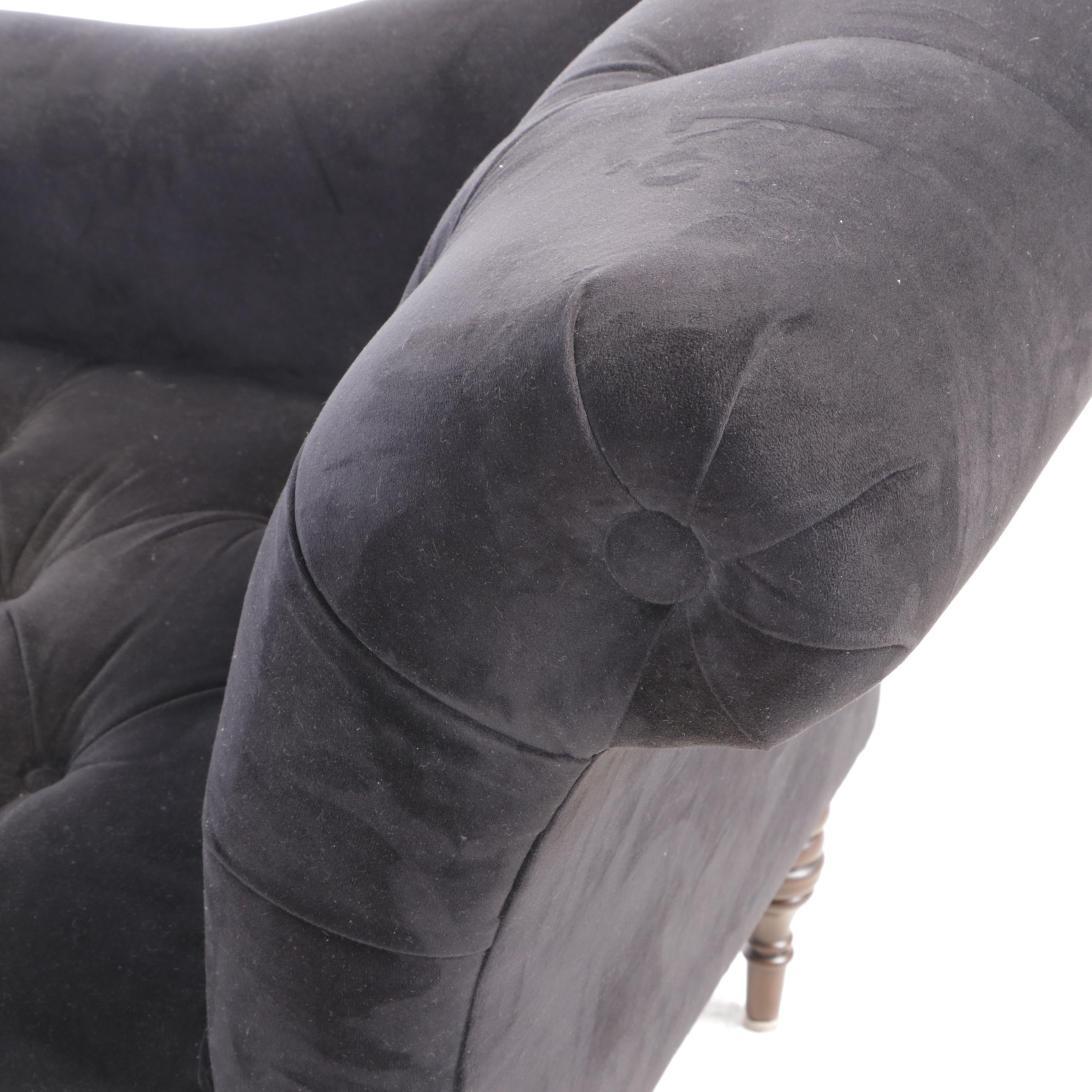 Button Tufted Settee Sofa