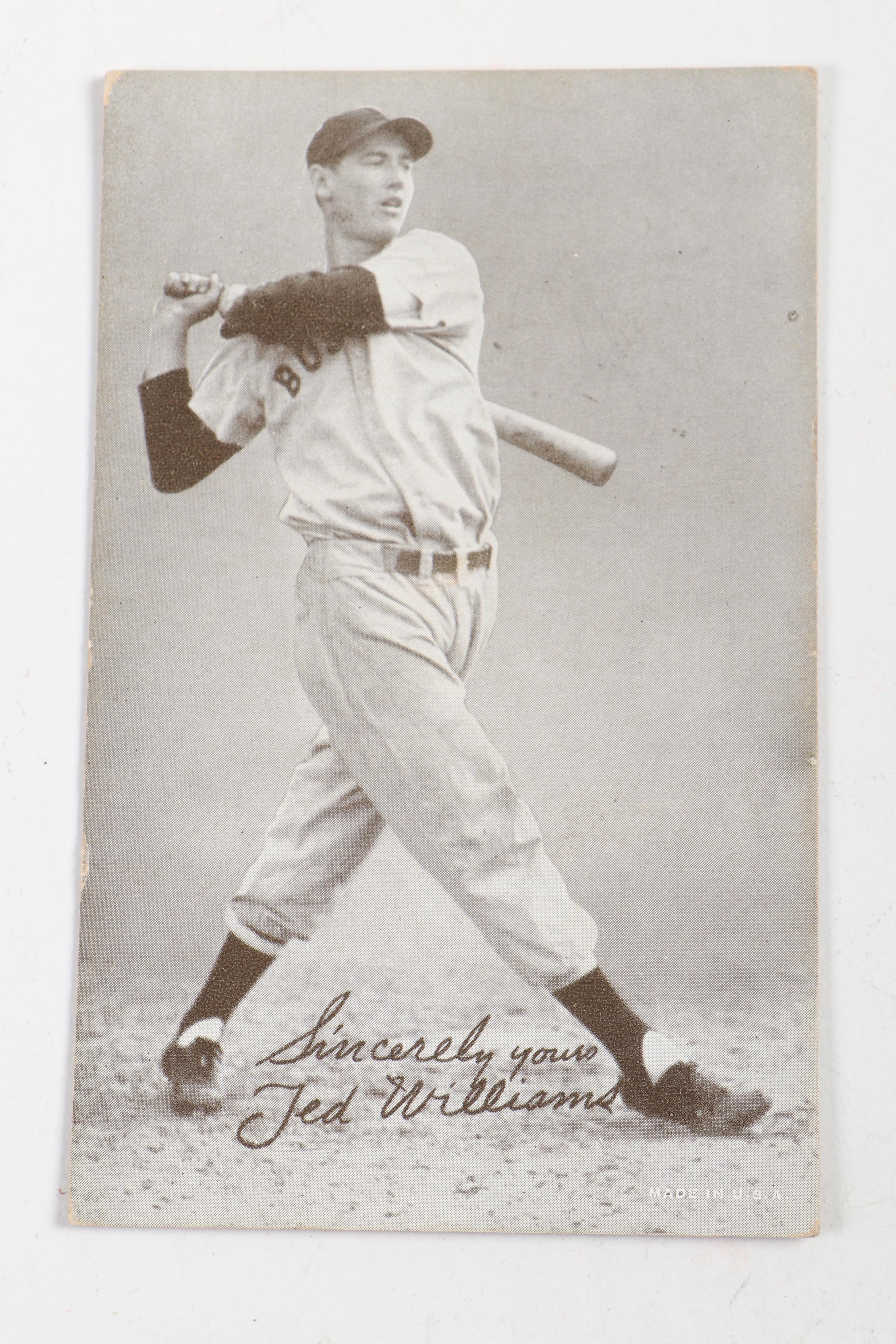 "1947-66 Baseball Exhibits" Ted Williams and Joe DiMaggio Hall of Fame Cards