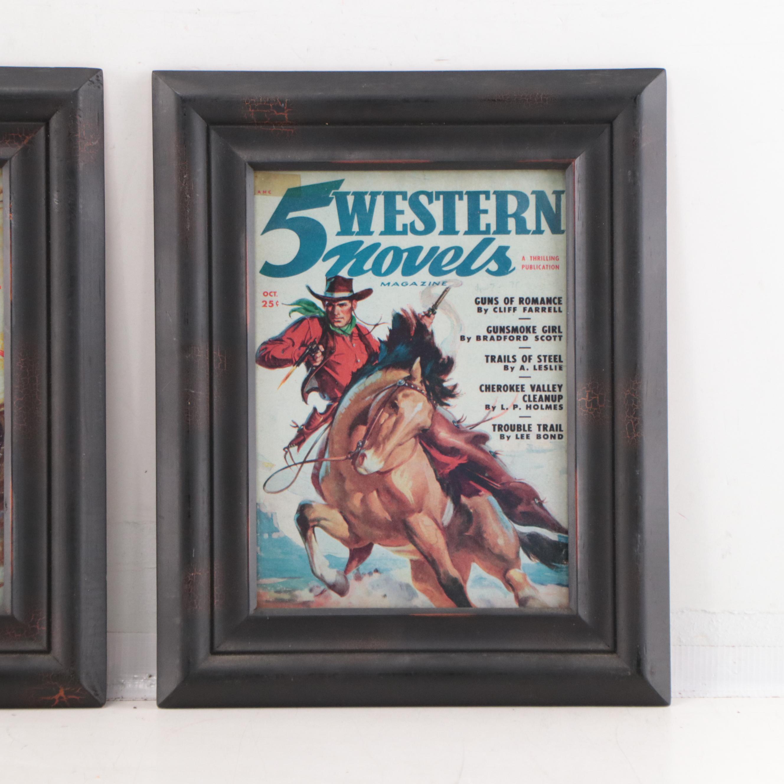 Offset Lithograph Reproductions of Western-Themed Literature Covers