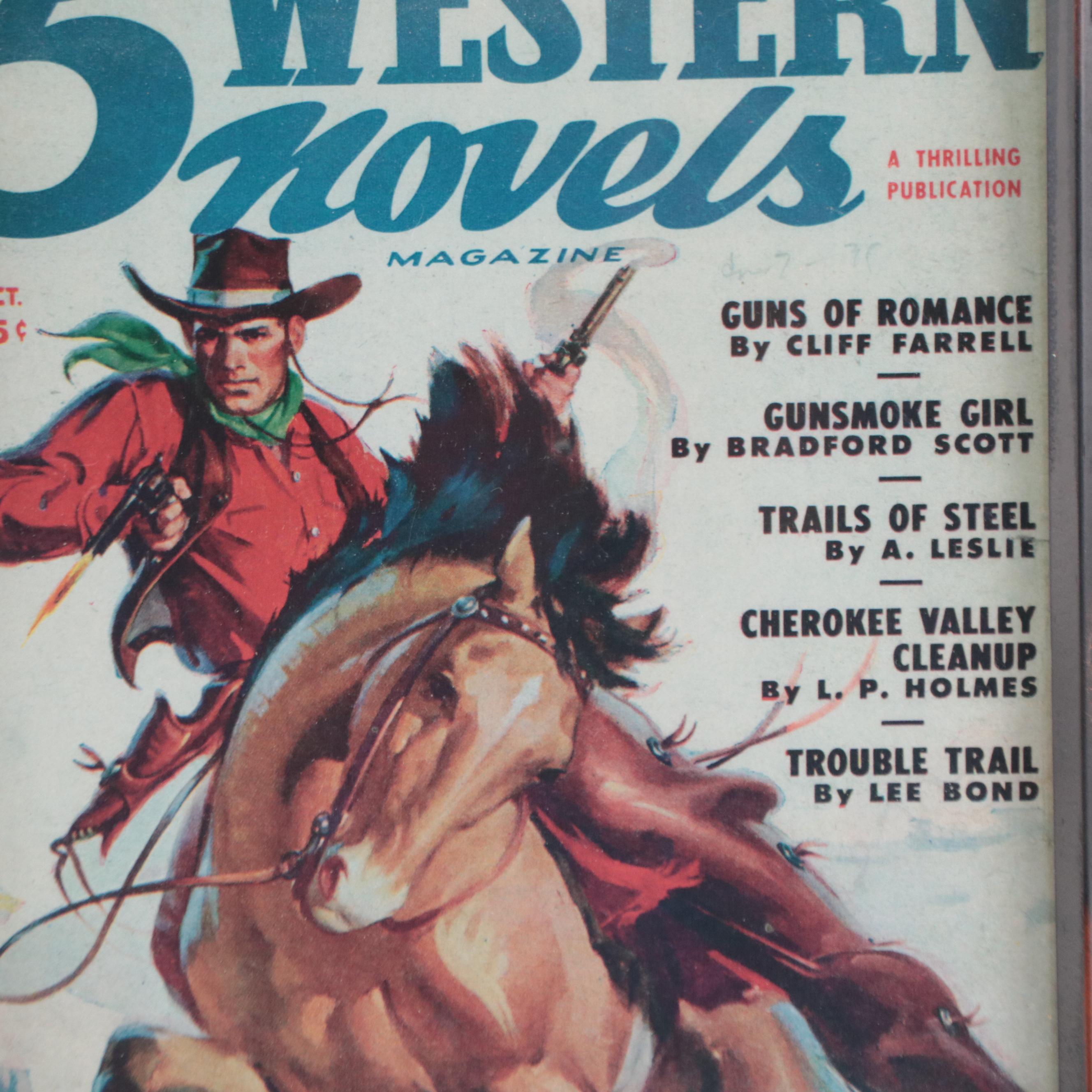 Offset Lithograph Reproductions of Western-Themed Literature Covers