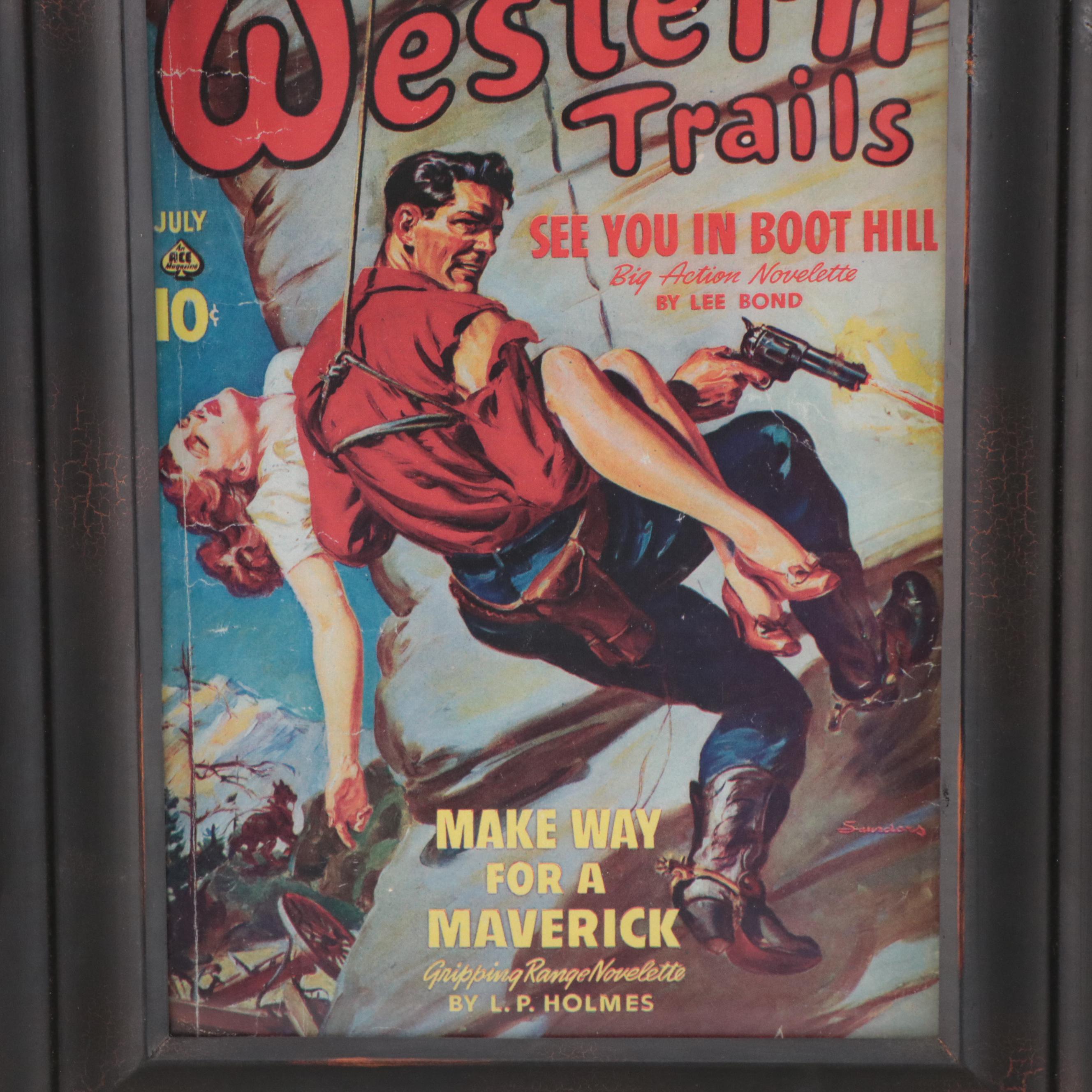 Offset Lithograph Reproductions of Western-Themed Literature Covers