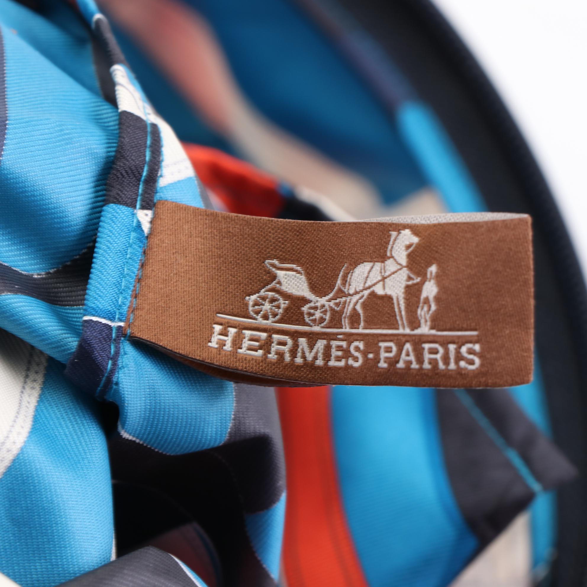 Hermès Airsilk Backpack in "Cavalcadour" Silk Twill