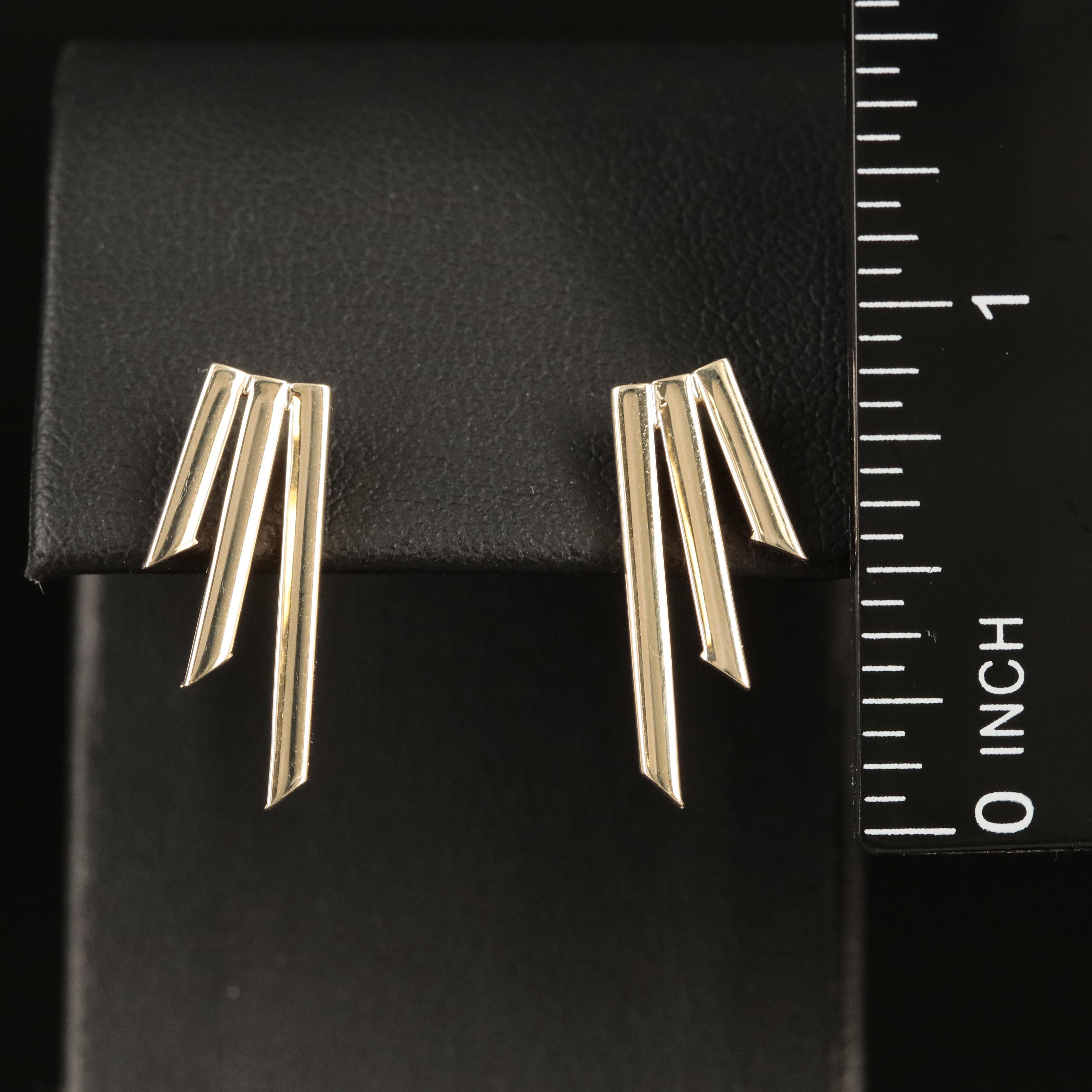 10K Tiered Earrings