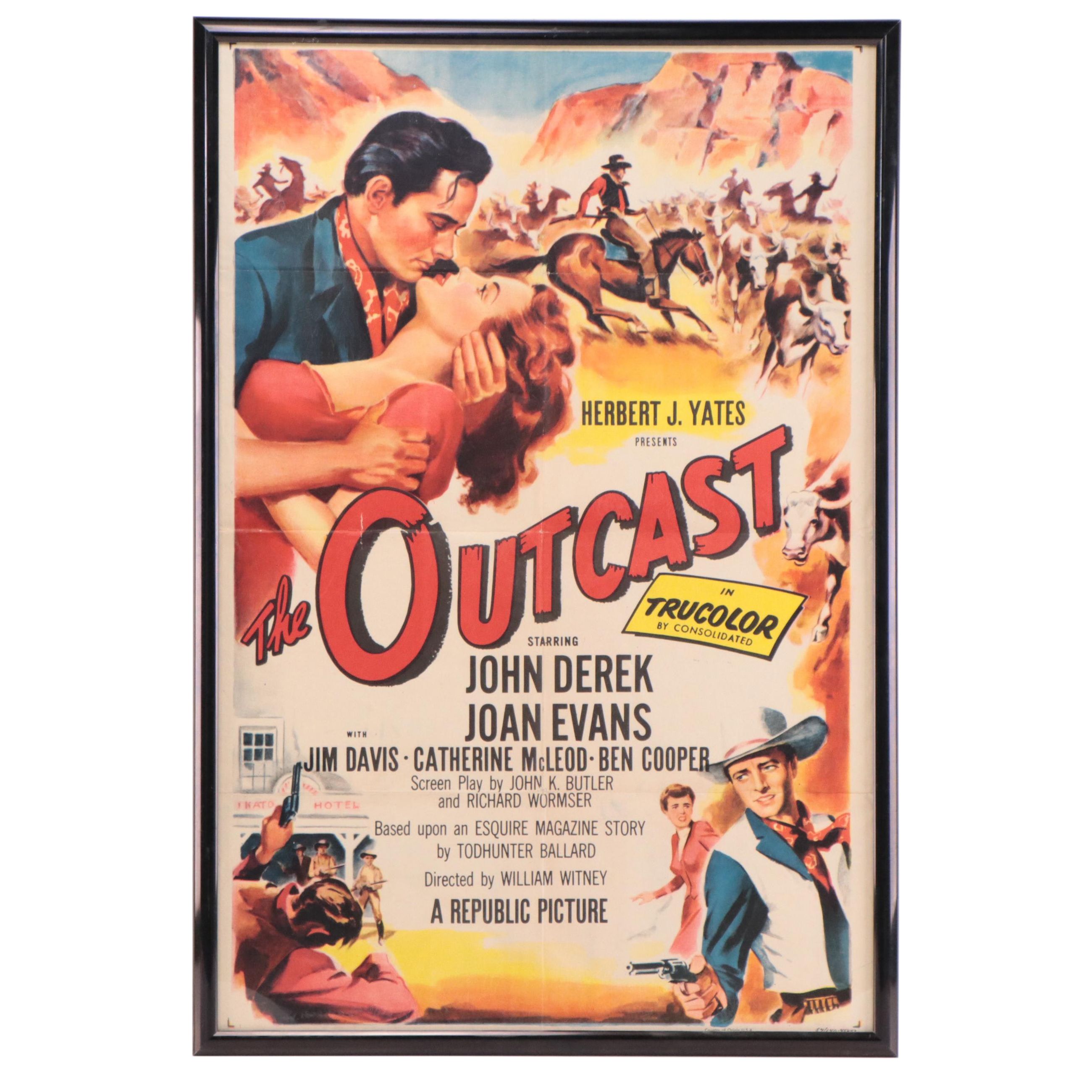 "The Outcast" Movie Release Poster, 1954