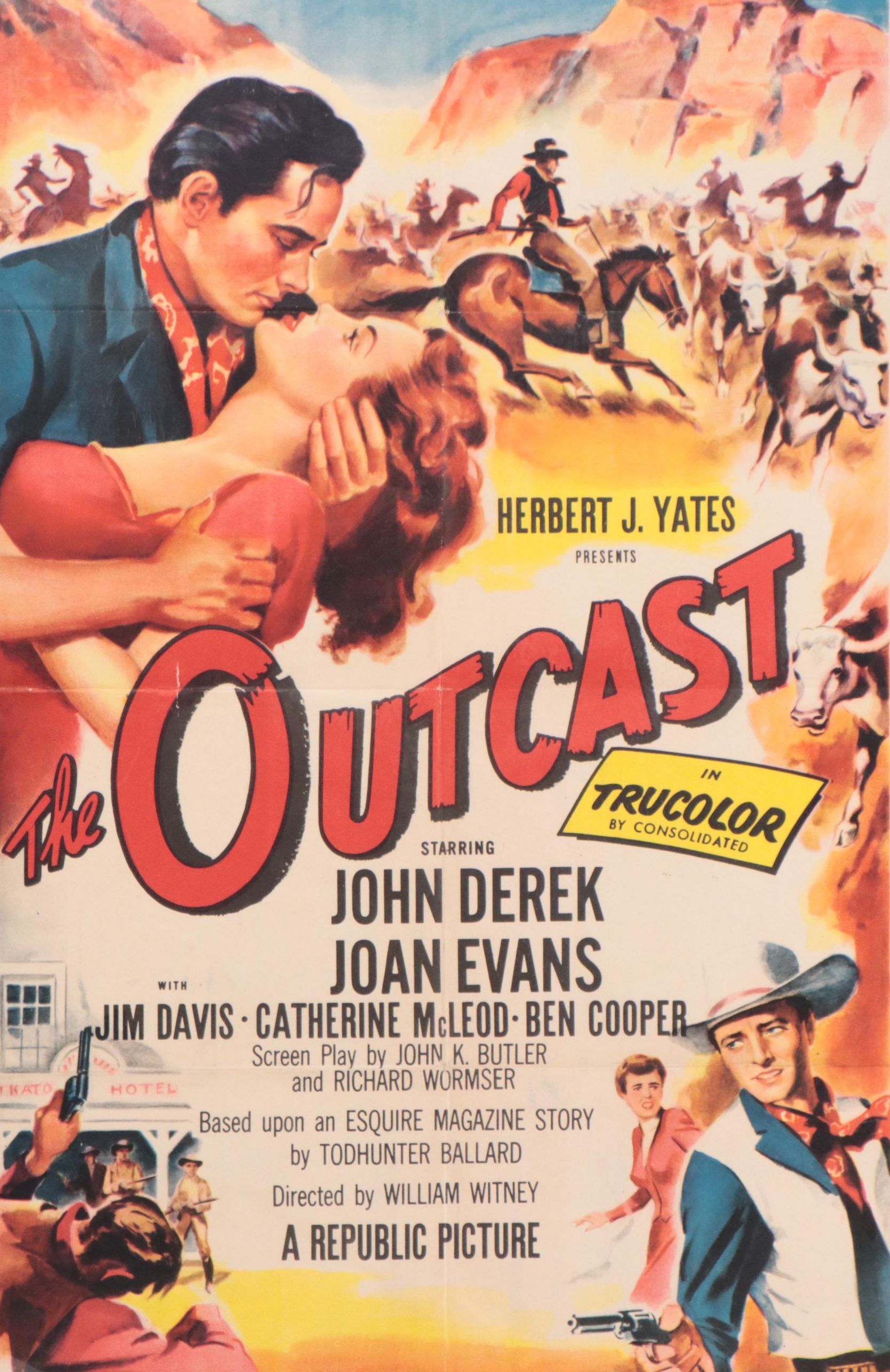 "The Outcast" Movie Release Poster, 1954