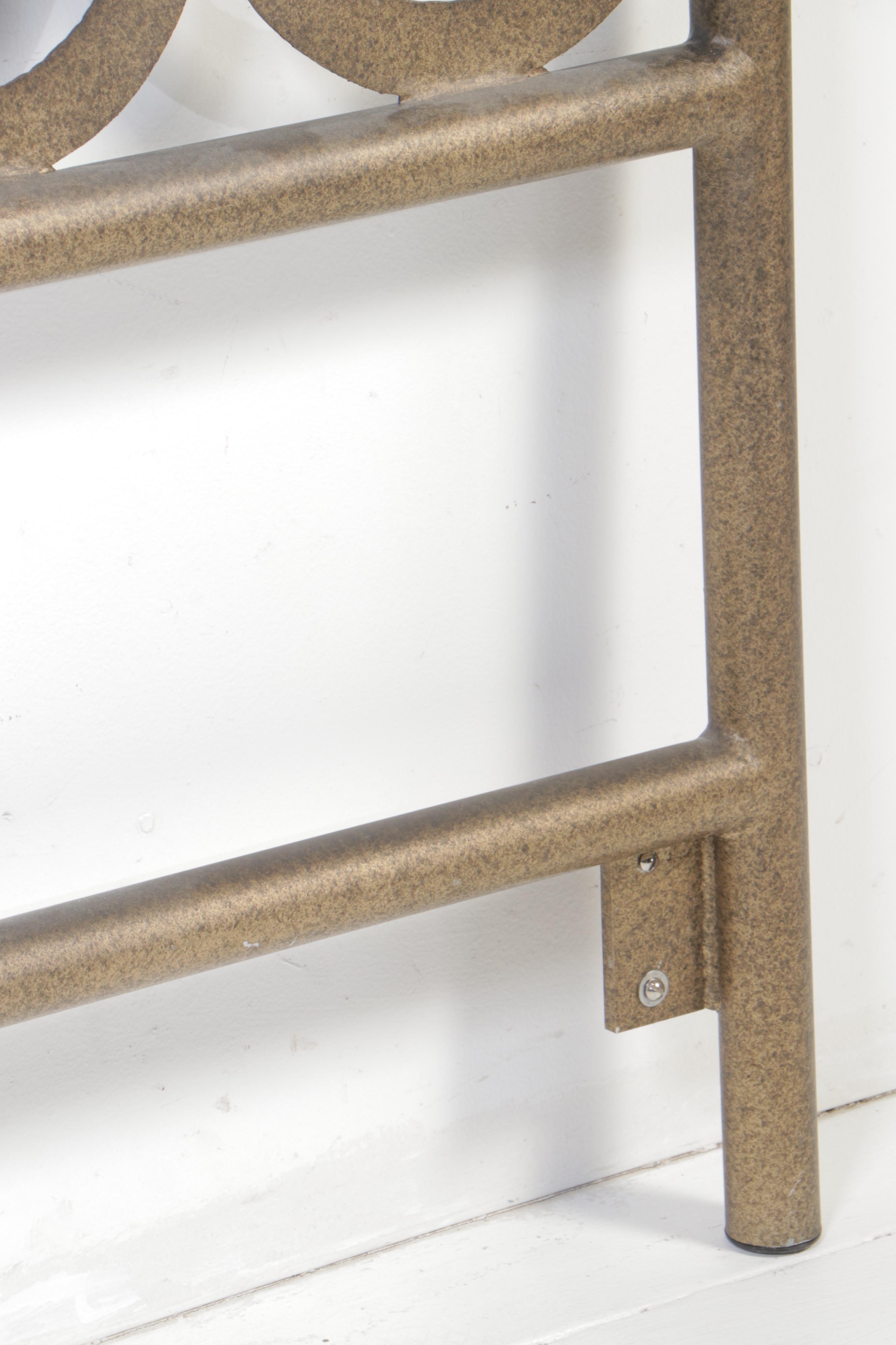 Gilt and Scrolled Metal King Size Headboard, Late 20th Century