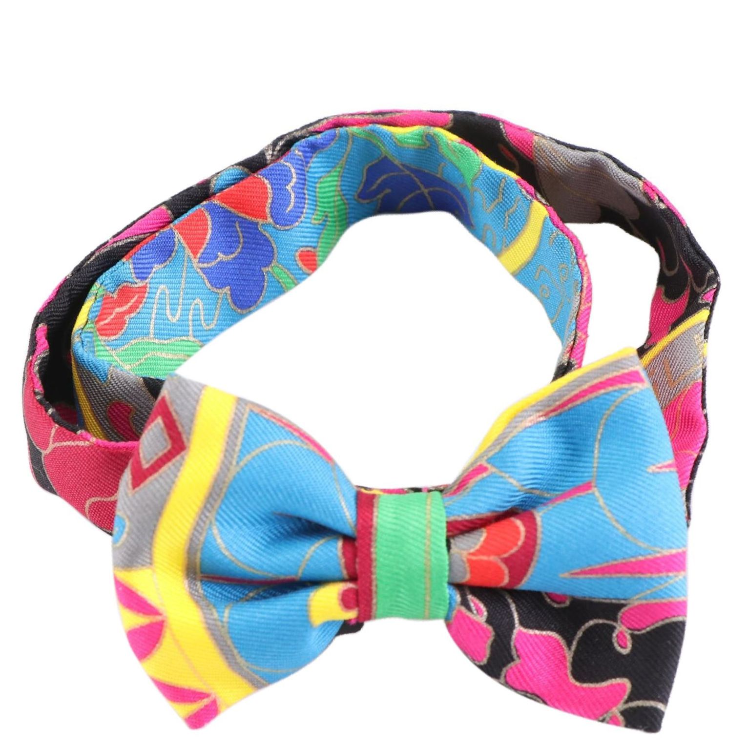 Hermès Bow Tie in Printed Silk Twill