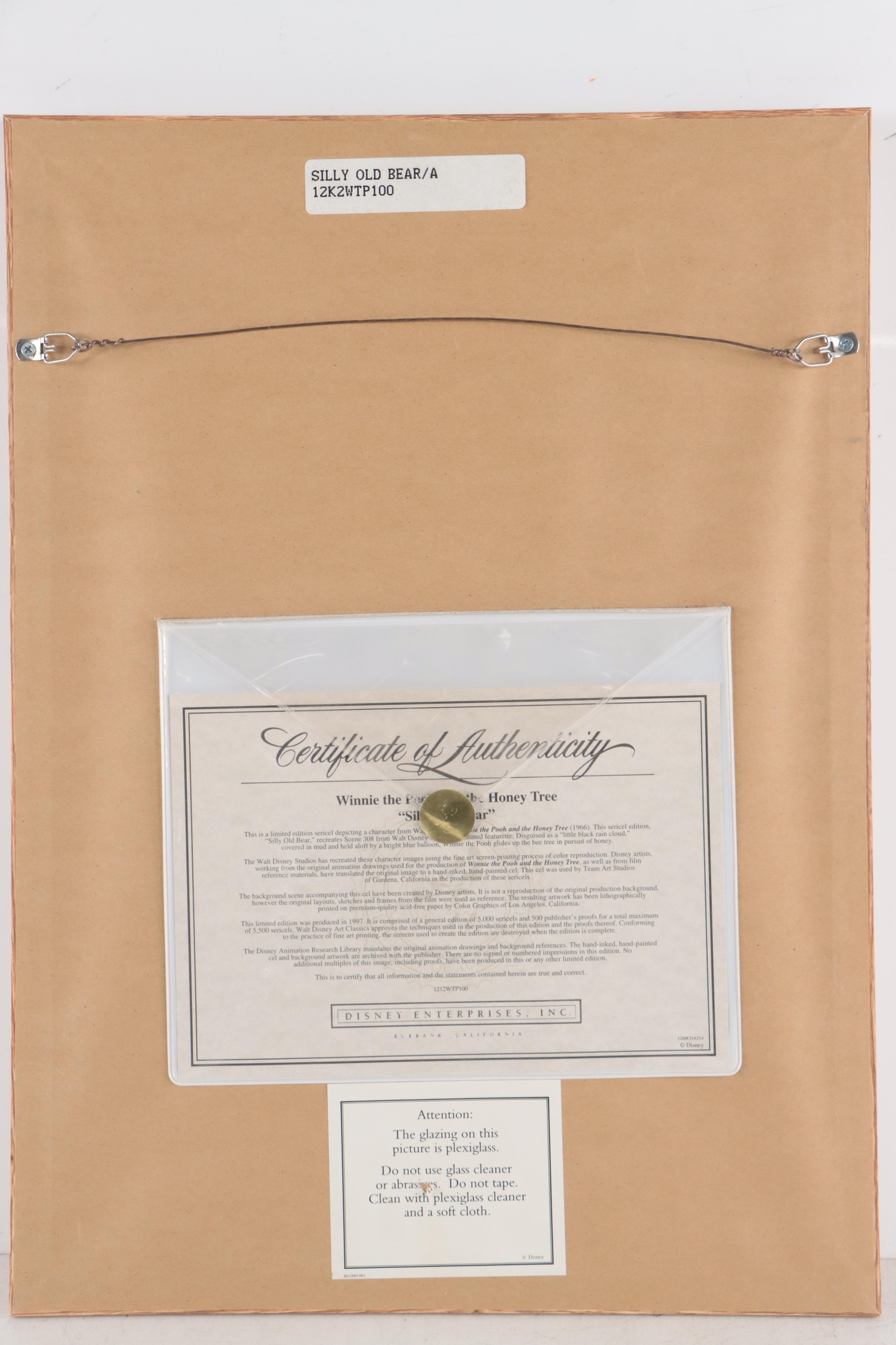 Disney Sericel of Winnie The Pooh "Silly Old Bear," 1997