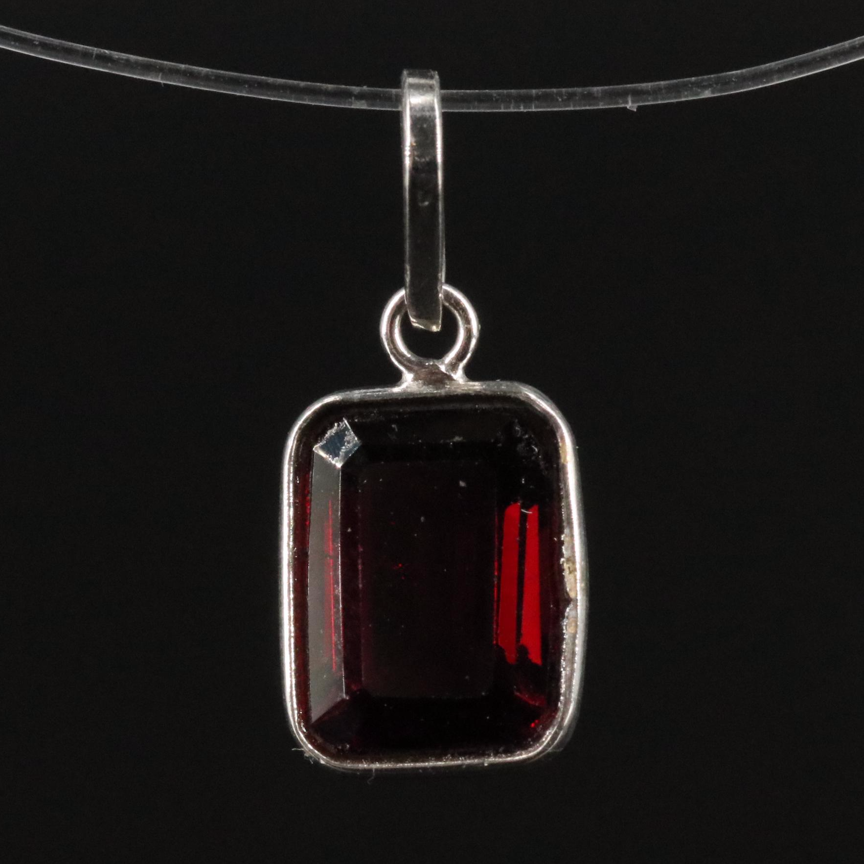 14K Garnet Pendant