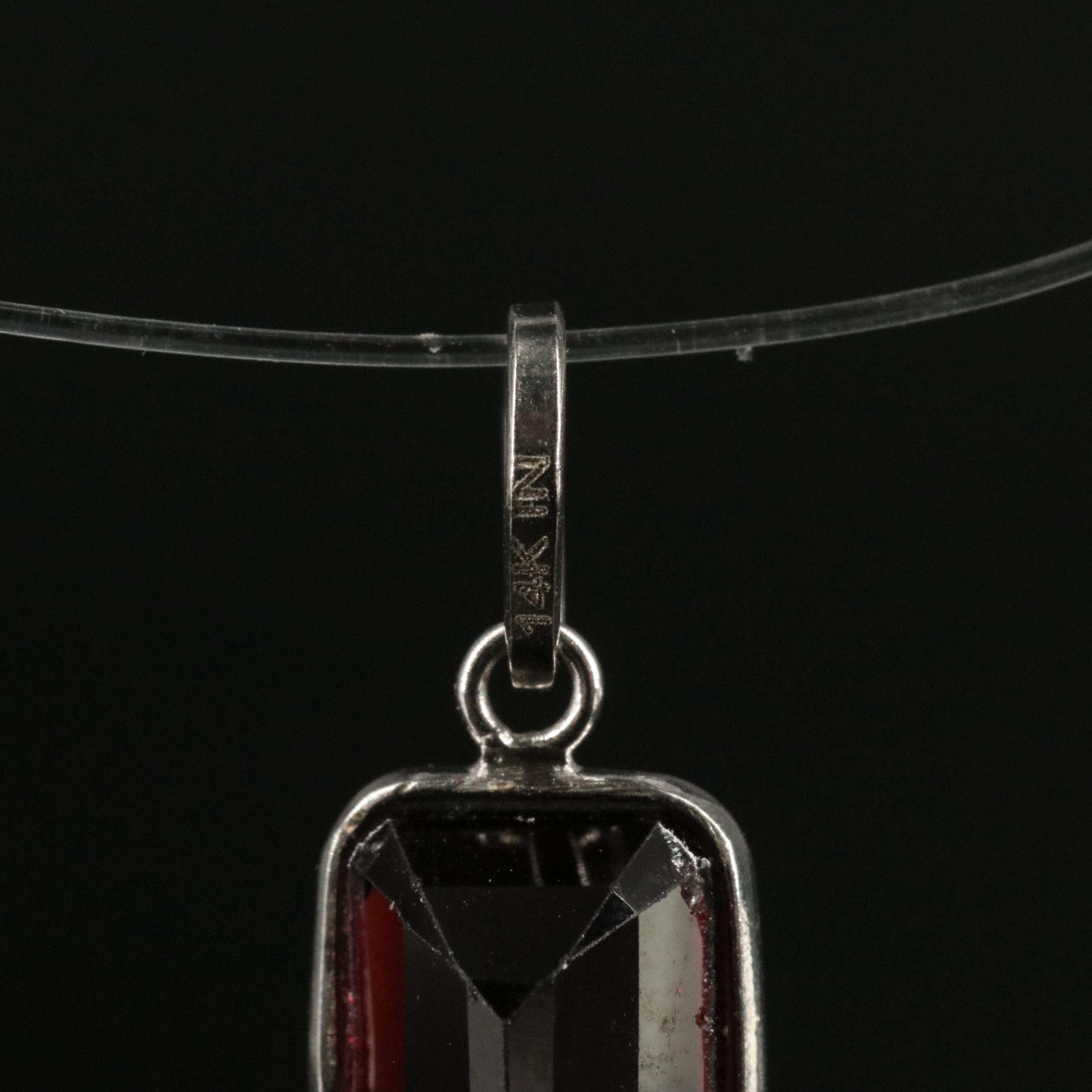 14K Garnet Pendant