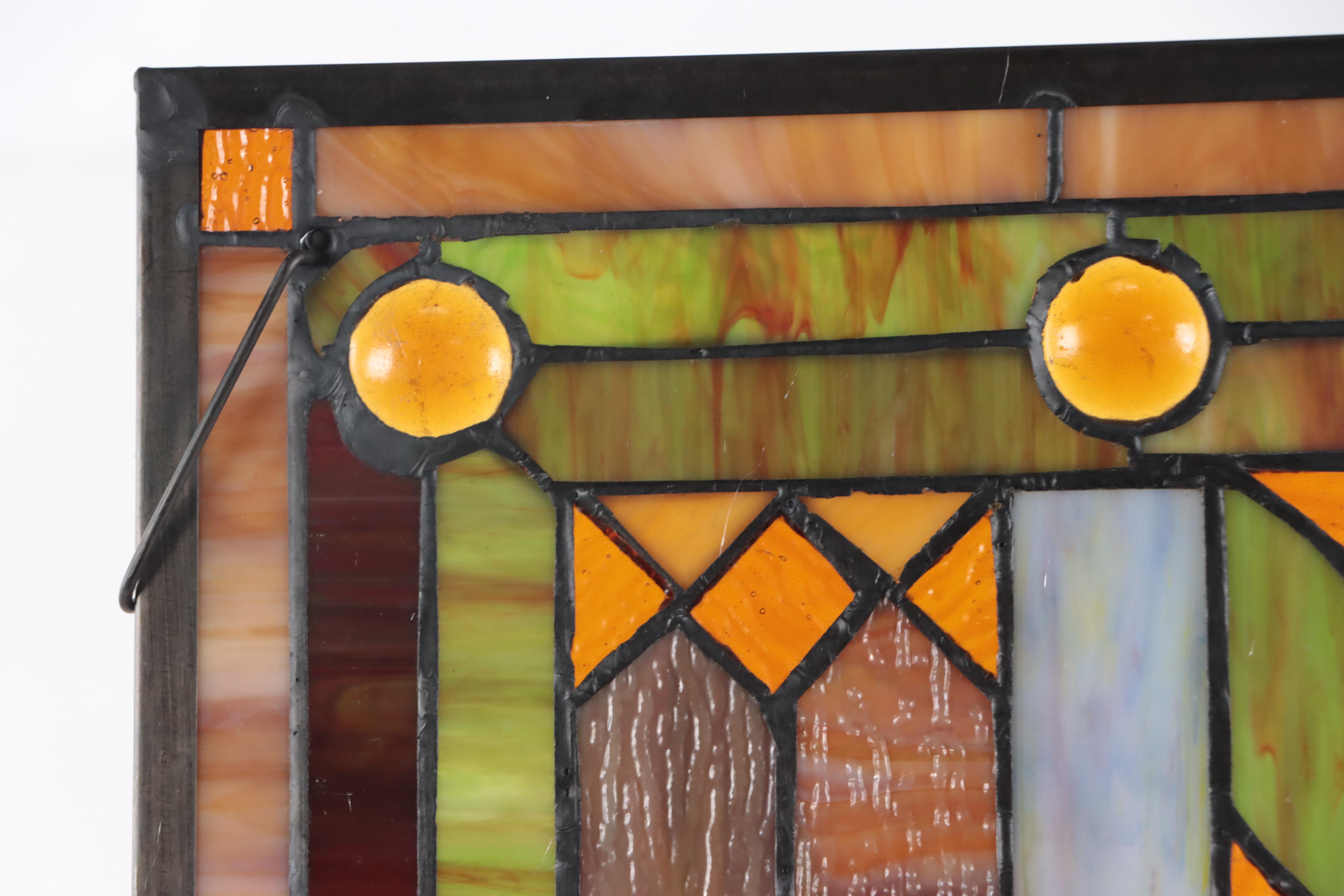 Design Toscano Victorian Style Slag and Stained Glass Hanging Window Panel