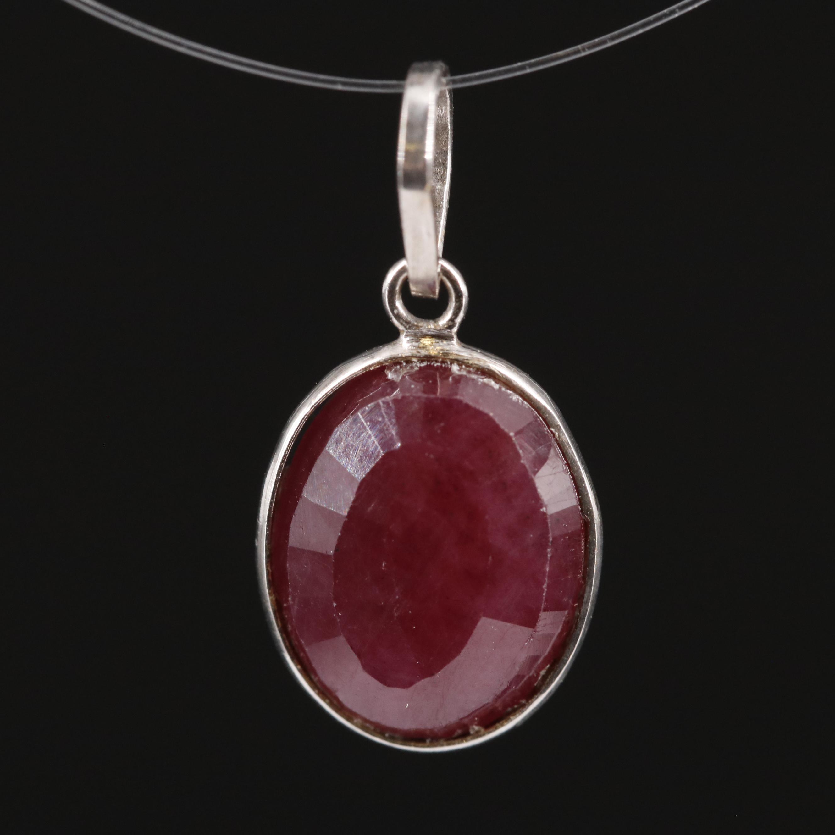 14K Filled Corundum Pendant