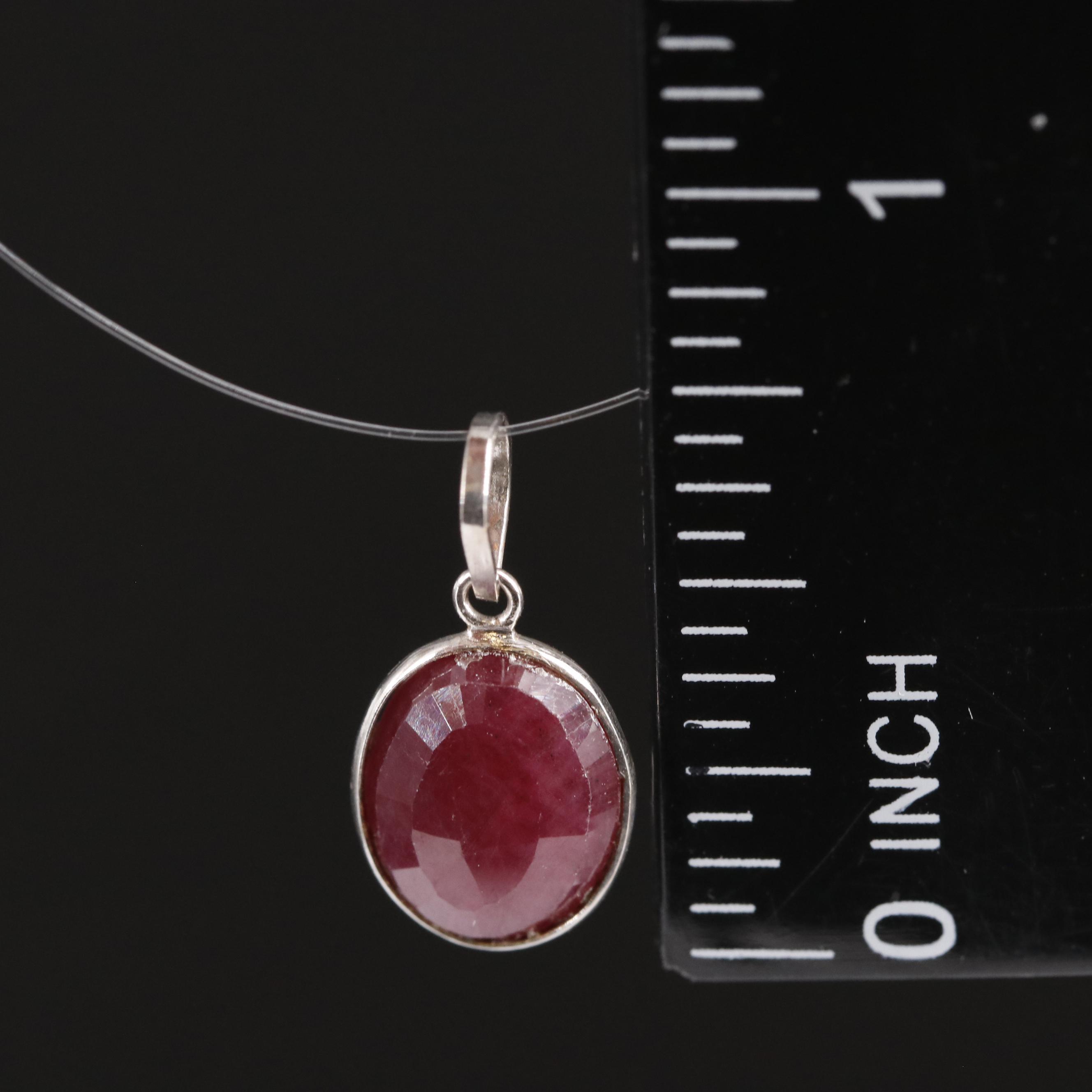 14K Filled Corundum Pendant