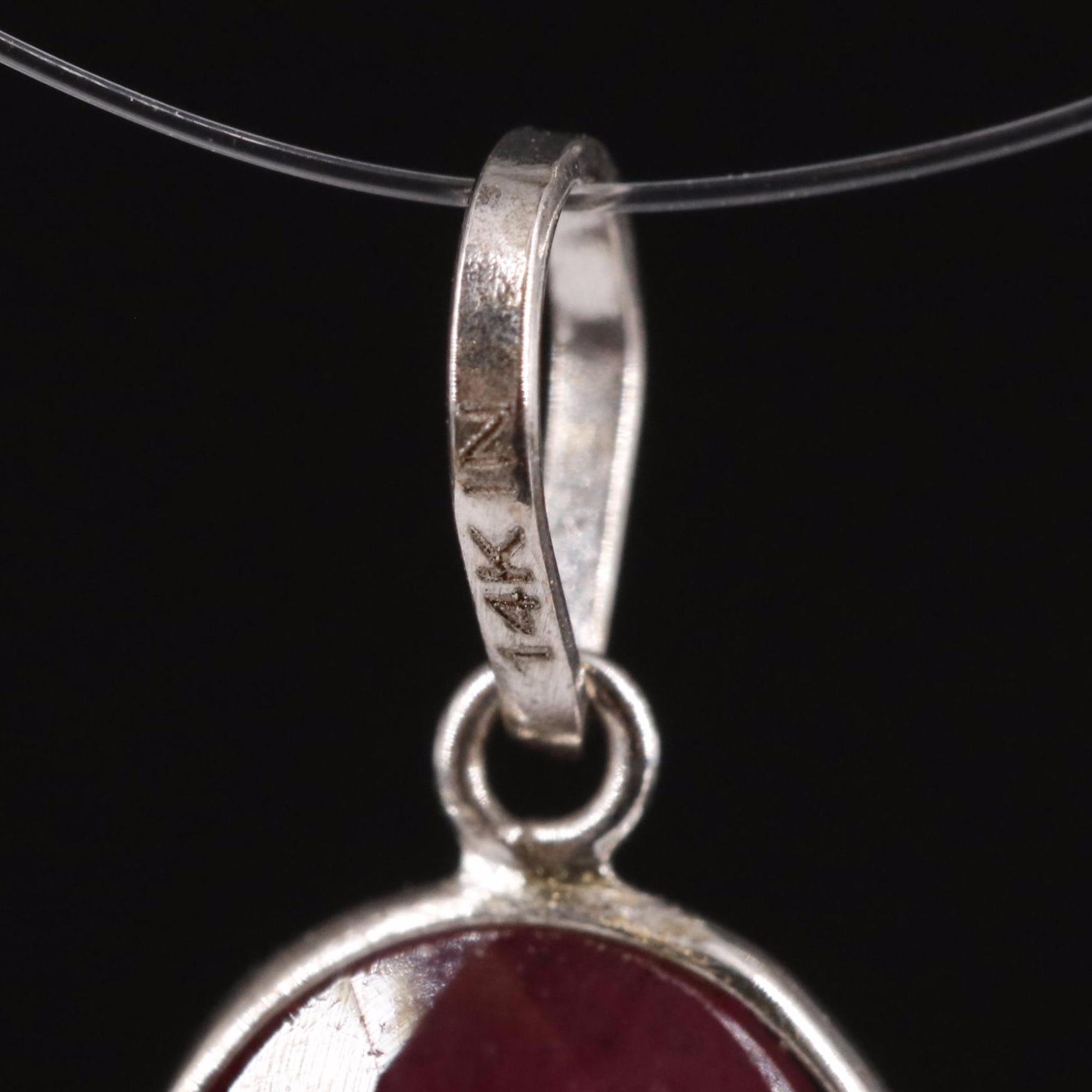 14K Filled Corundum Pendant