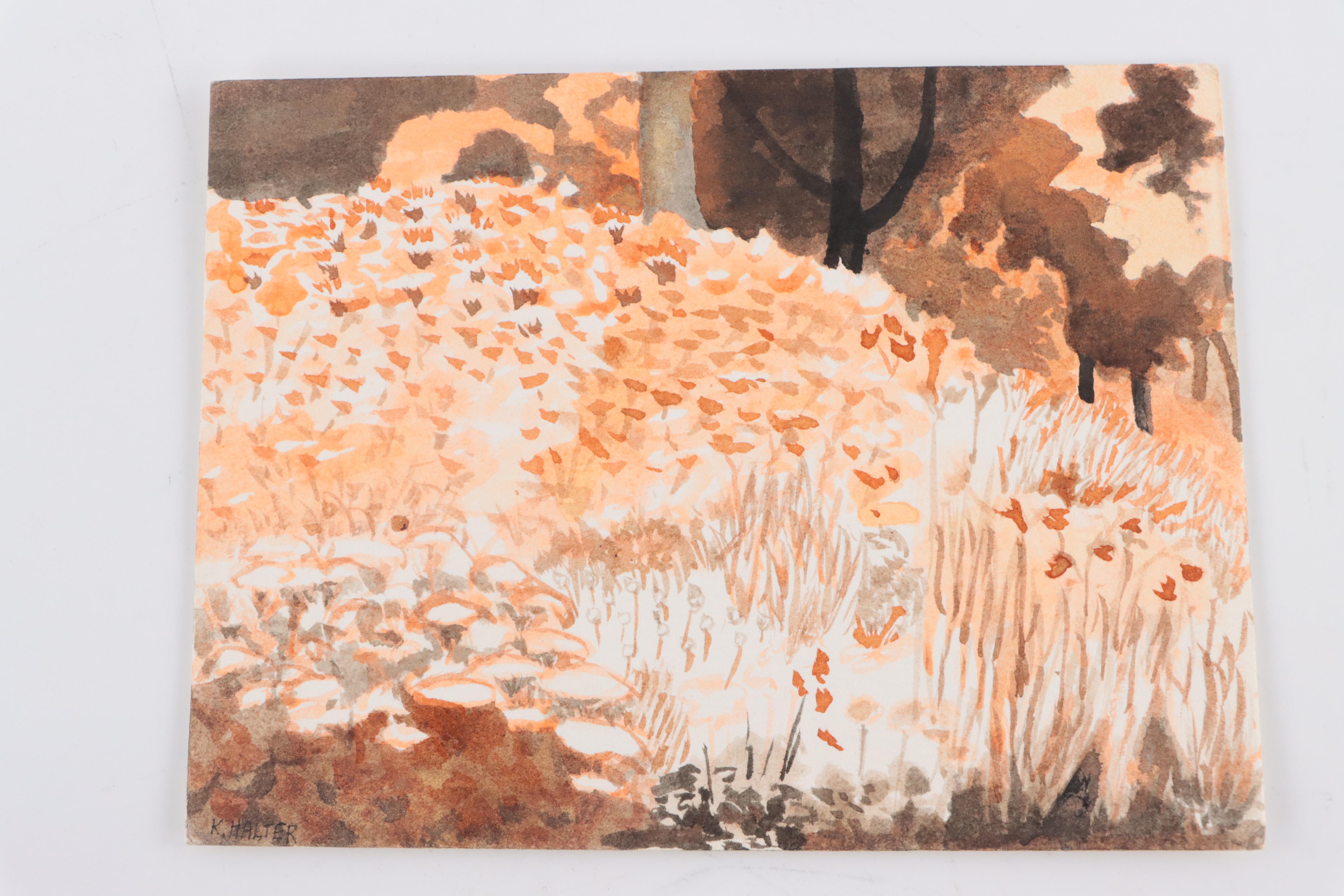 Katrina Halter Ink and Watercolor Figurative and Abstract Sketches, More